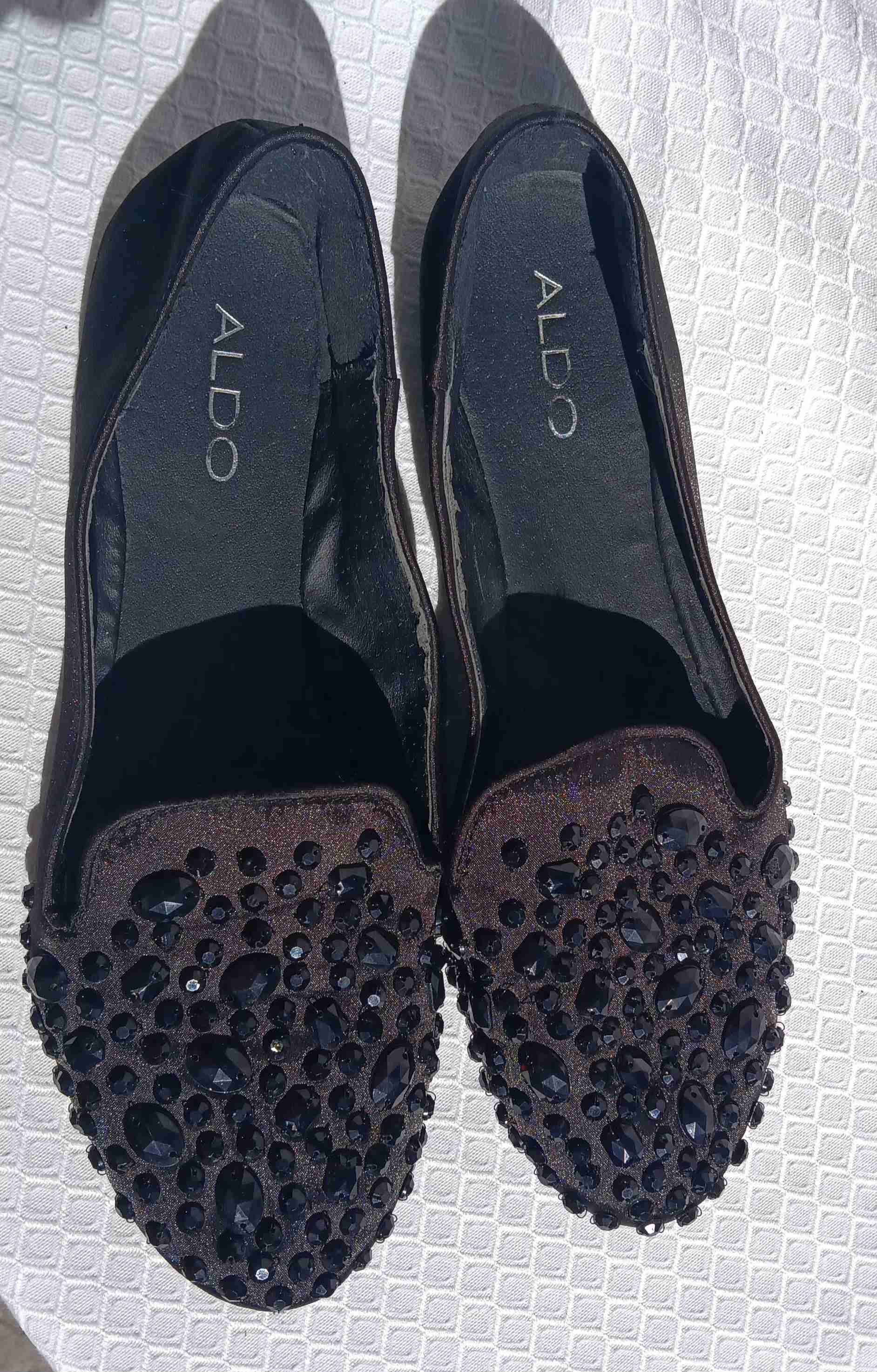 Zapatos planos con piedras negros - 3