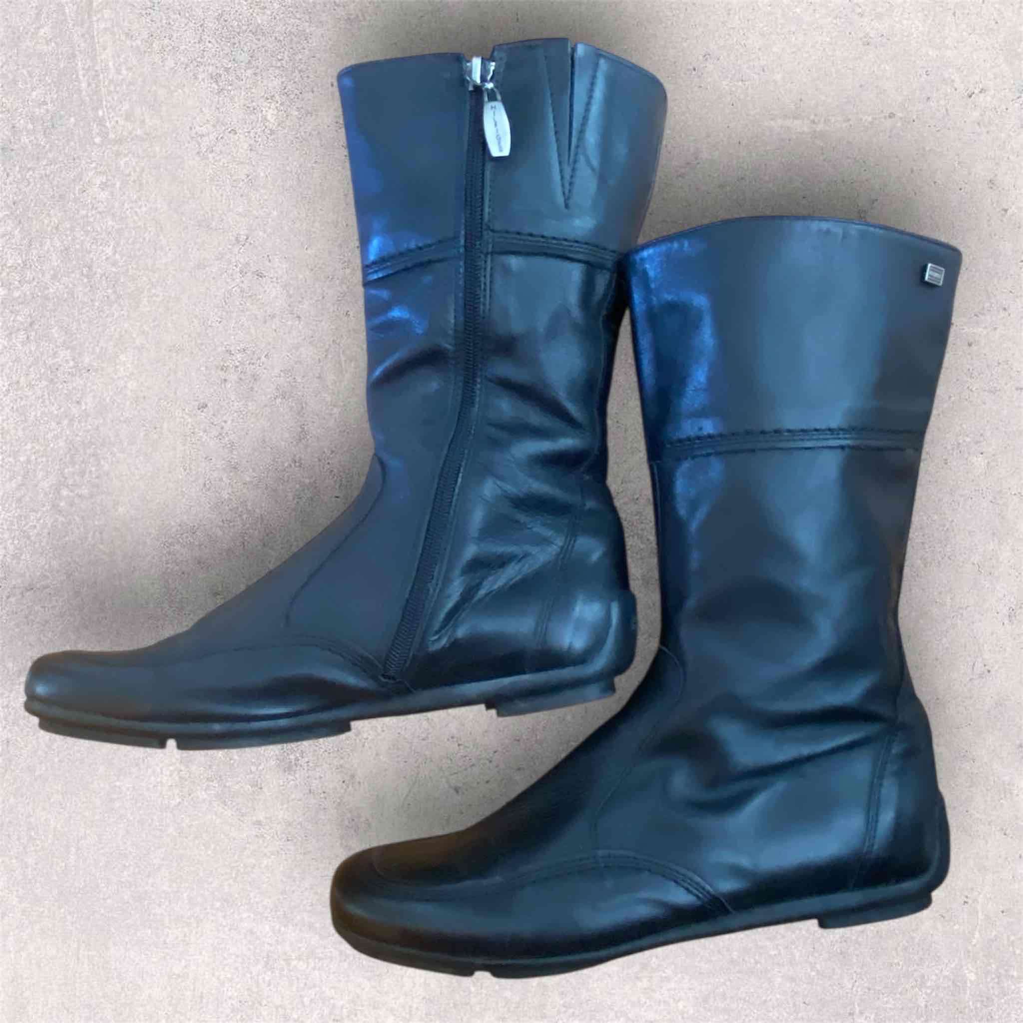 Tommy Hilfiger / Botas de cuero negras - 3