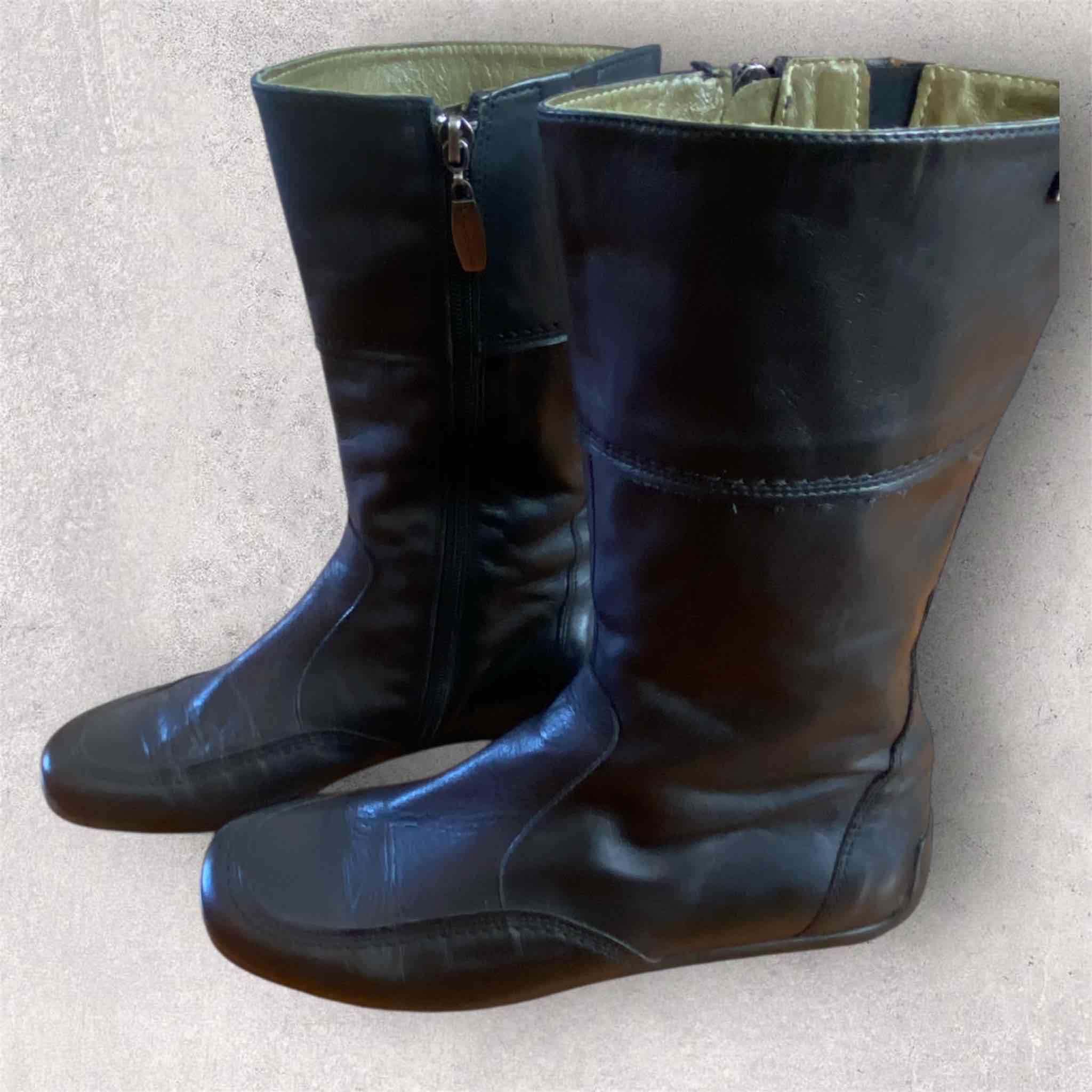 Tommy Hilfiger / Botas de cuero negras - 4