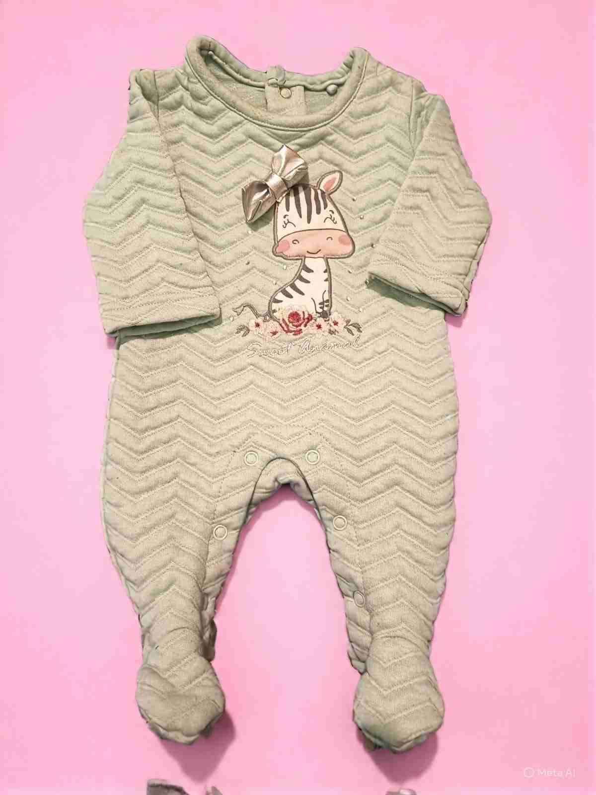 Enterito bebé Limonada con diseño de cebra talla0M - miniatura 1