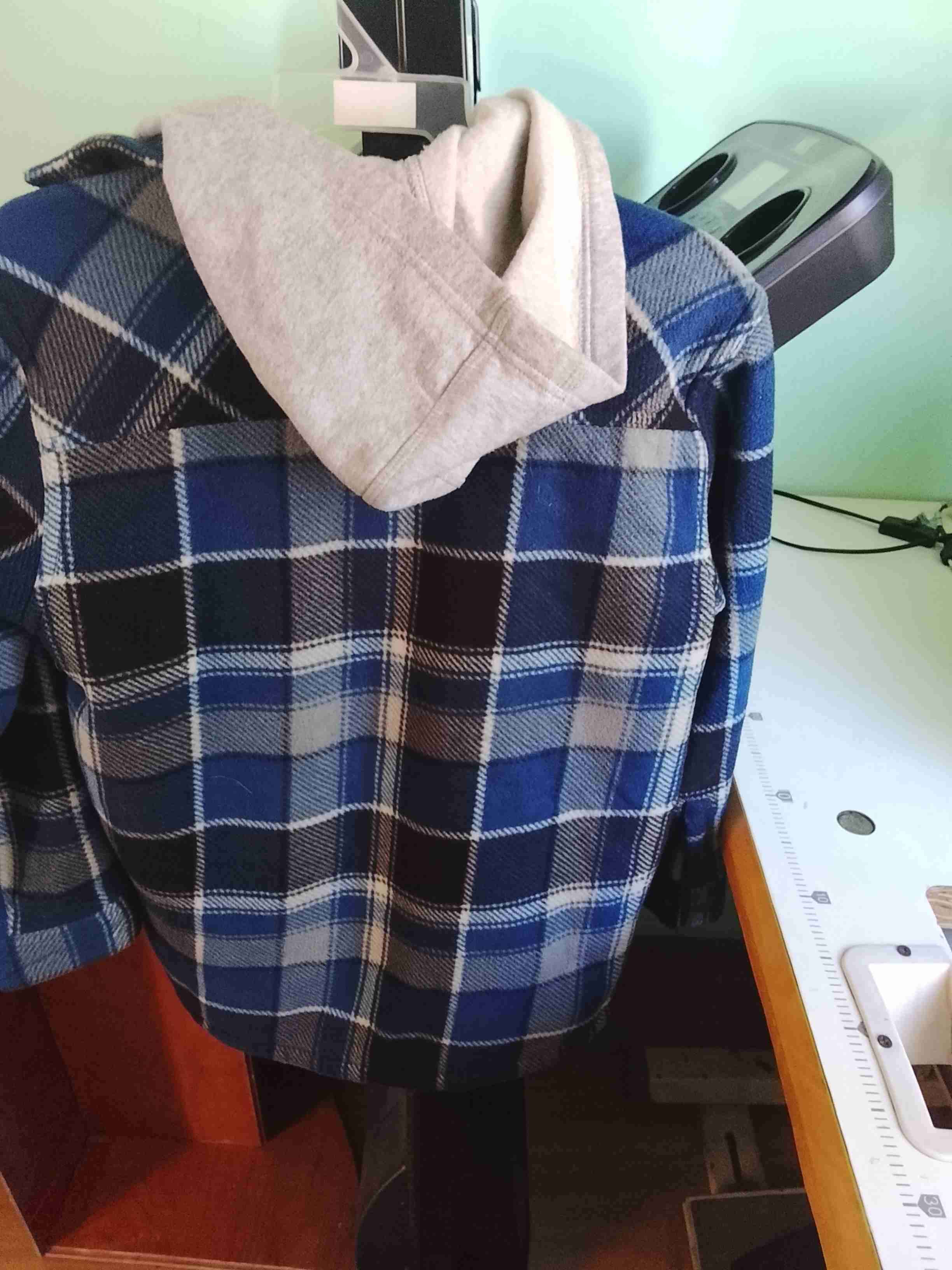 Camisa de franela azul a cuadros - miniatura 2