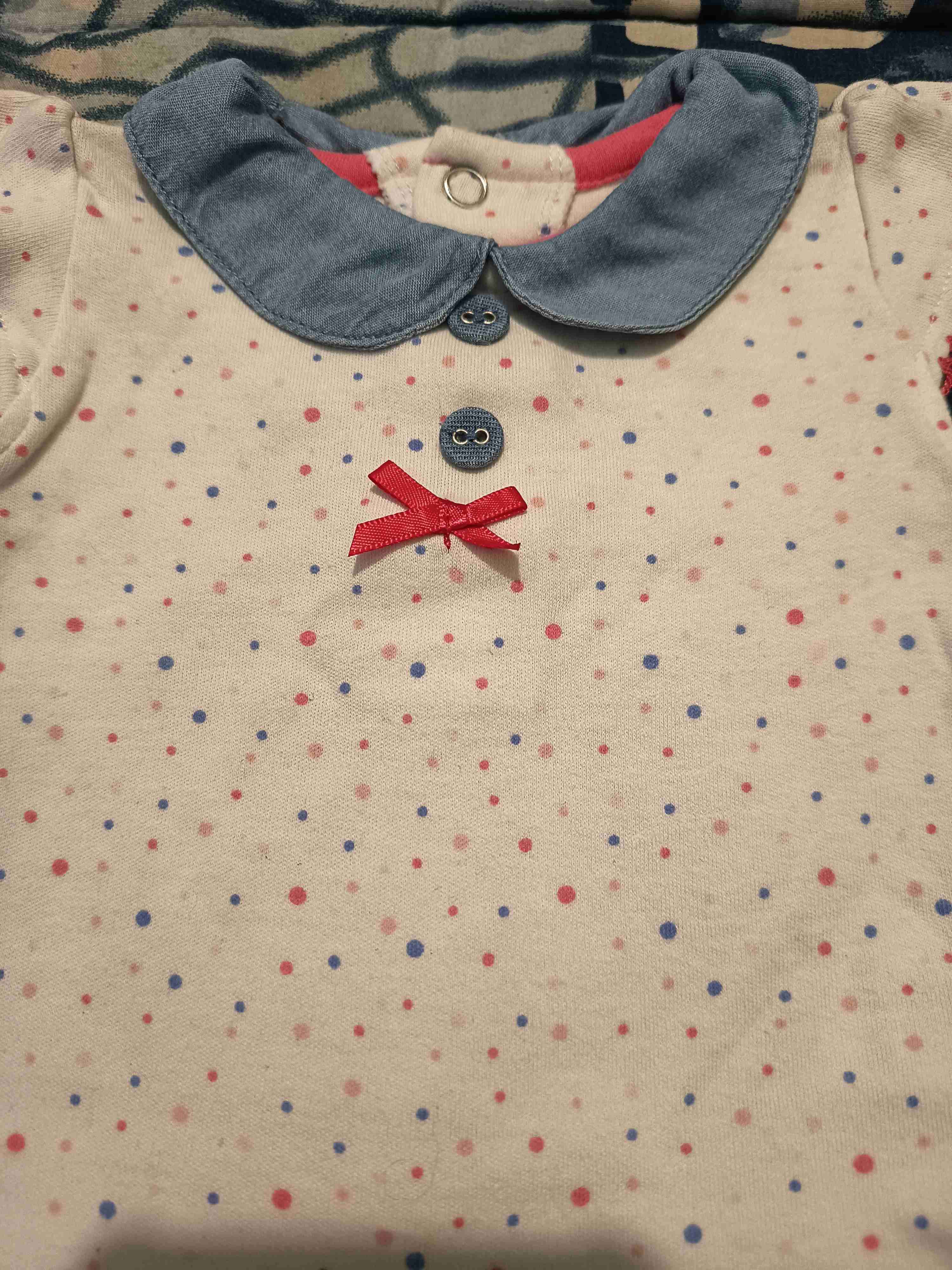 Body de bebé con lazo rojo Pillin Talla0M - miniatura 3