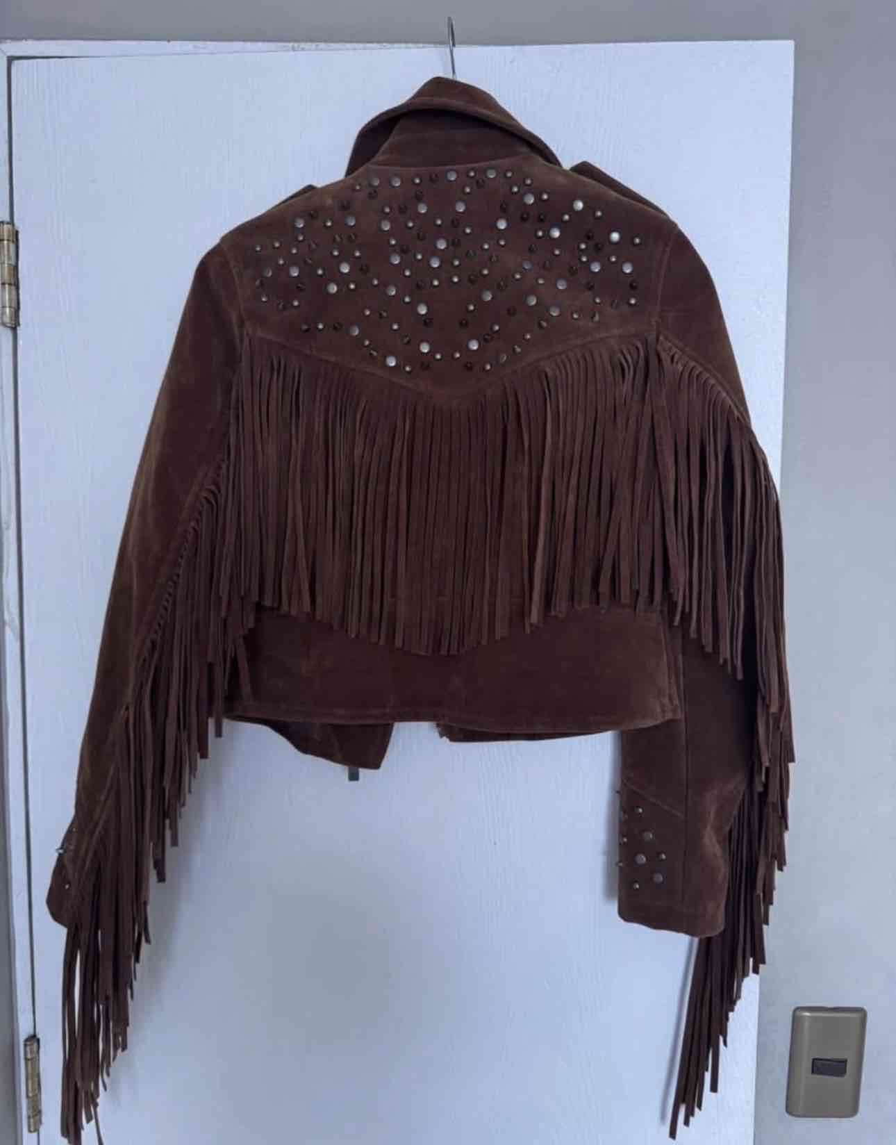 Chaqueta de gamuza con flecos - miniatura 2