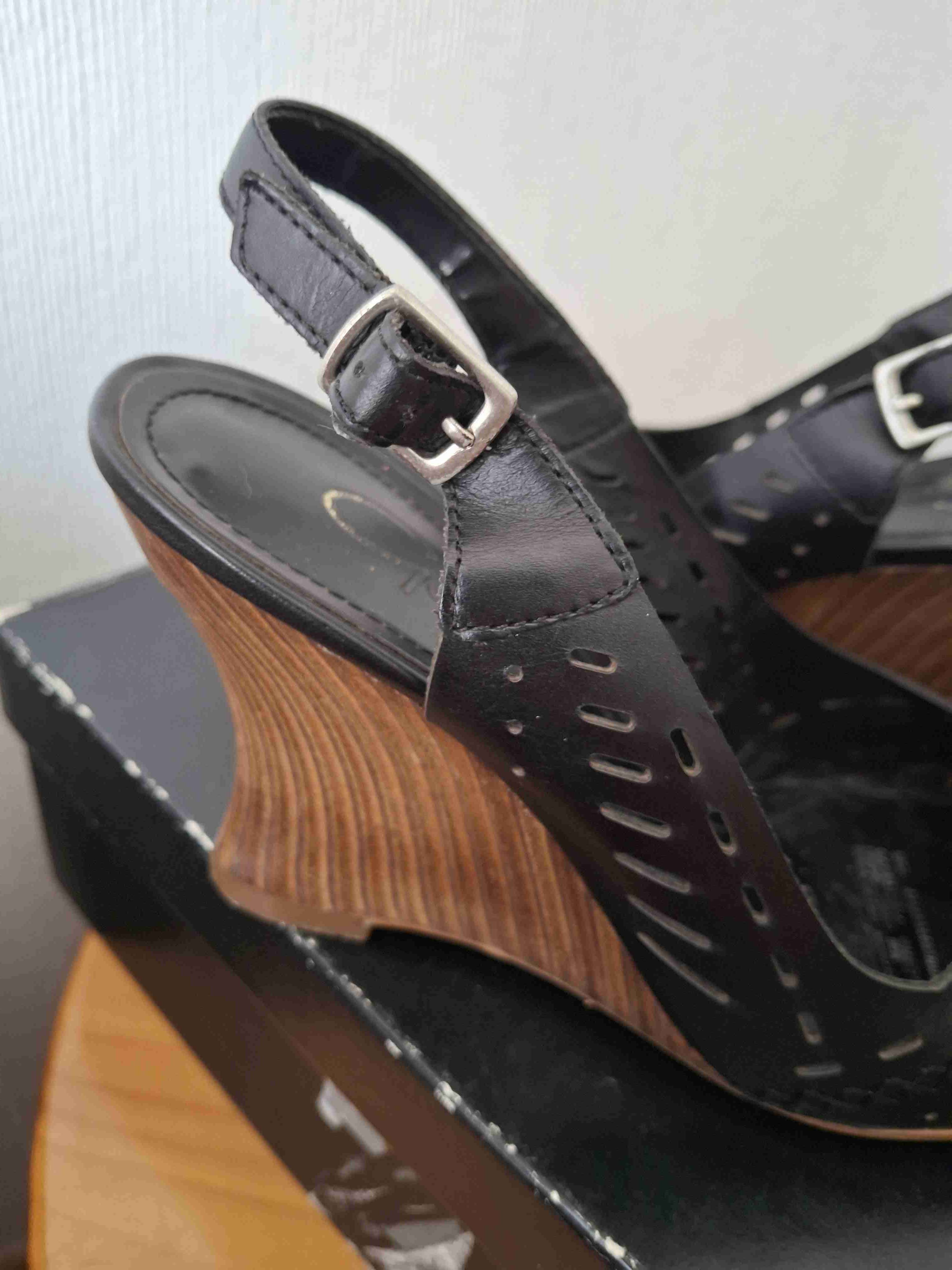 Sandalias tacón negro talla 36 - miniatura 3