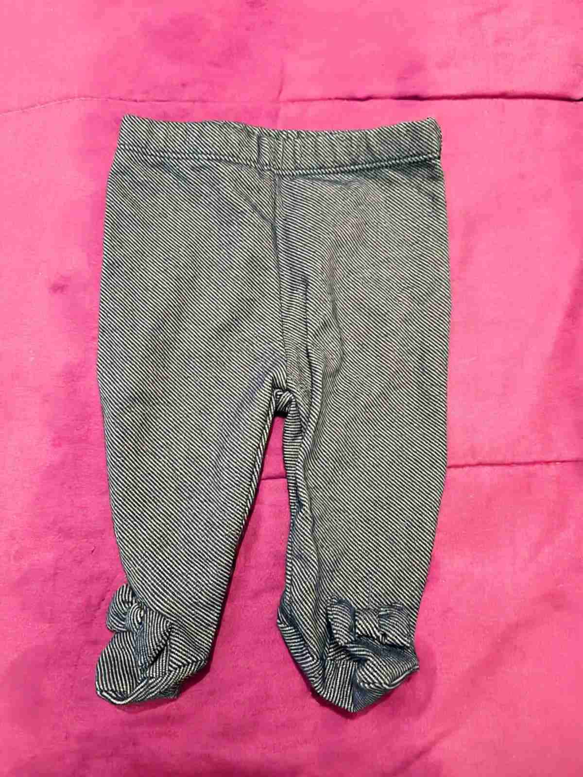 Pantalones leggins rayados para bebé Talla 3M - miniatura 1