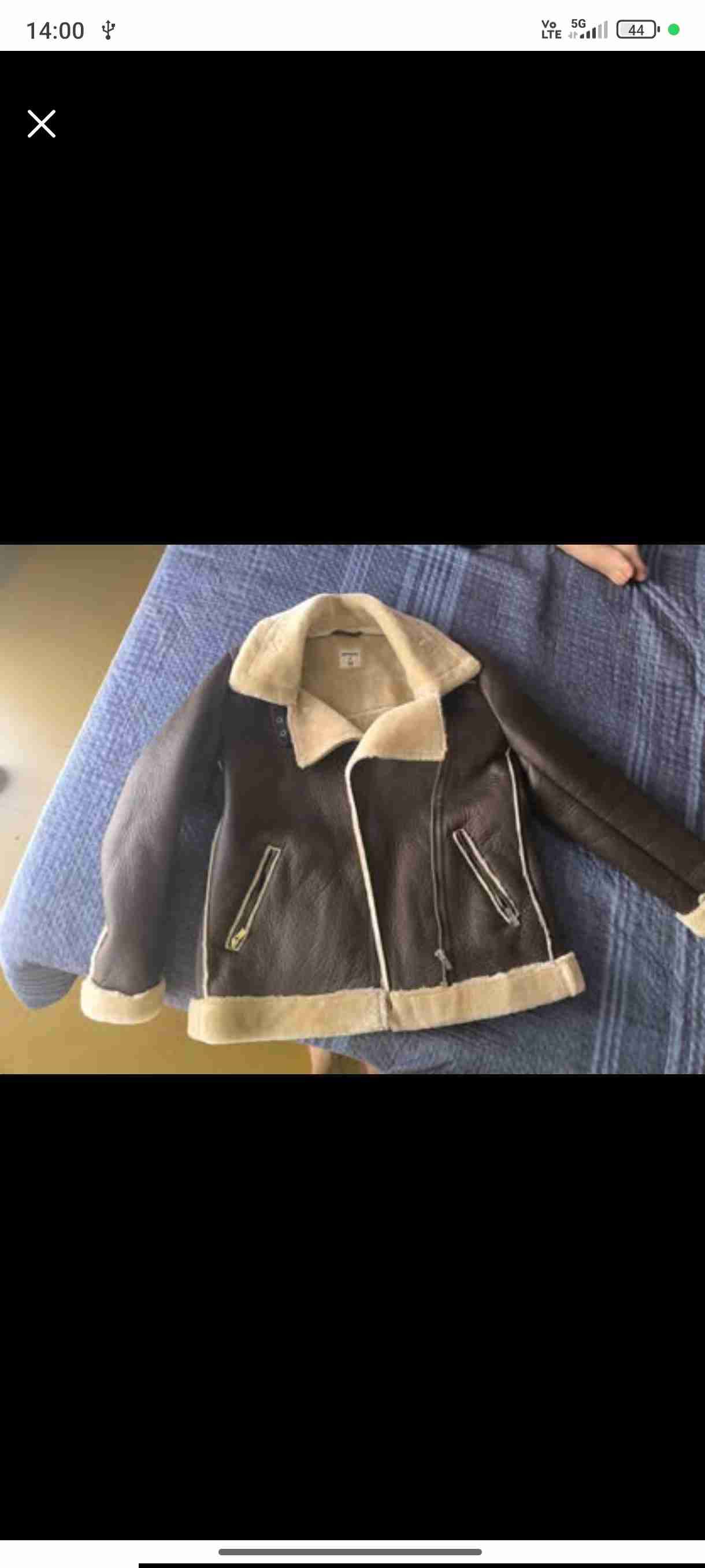 Chaqueta café con forro de lana