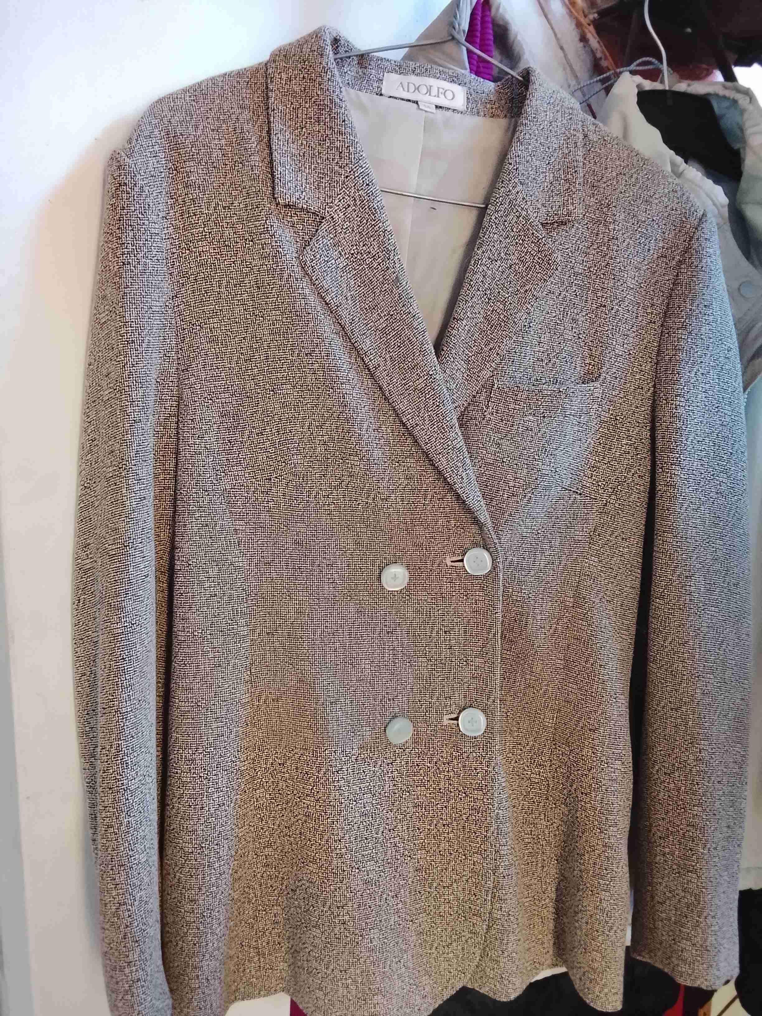 Blazer marrón Adolfo Doble Botonadura - 1