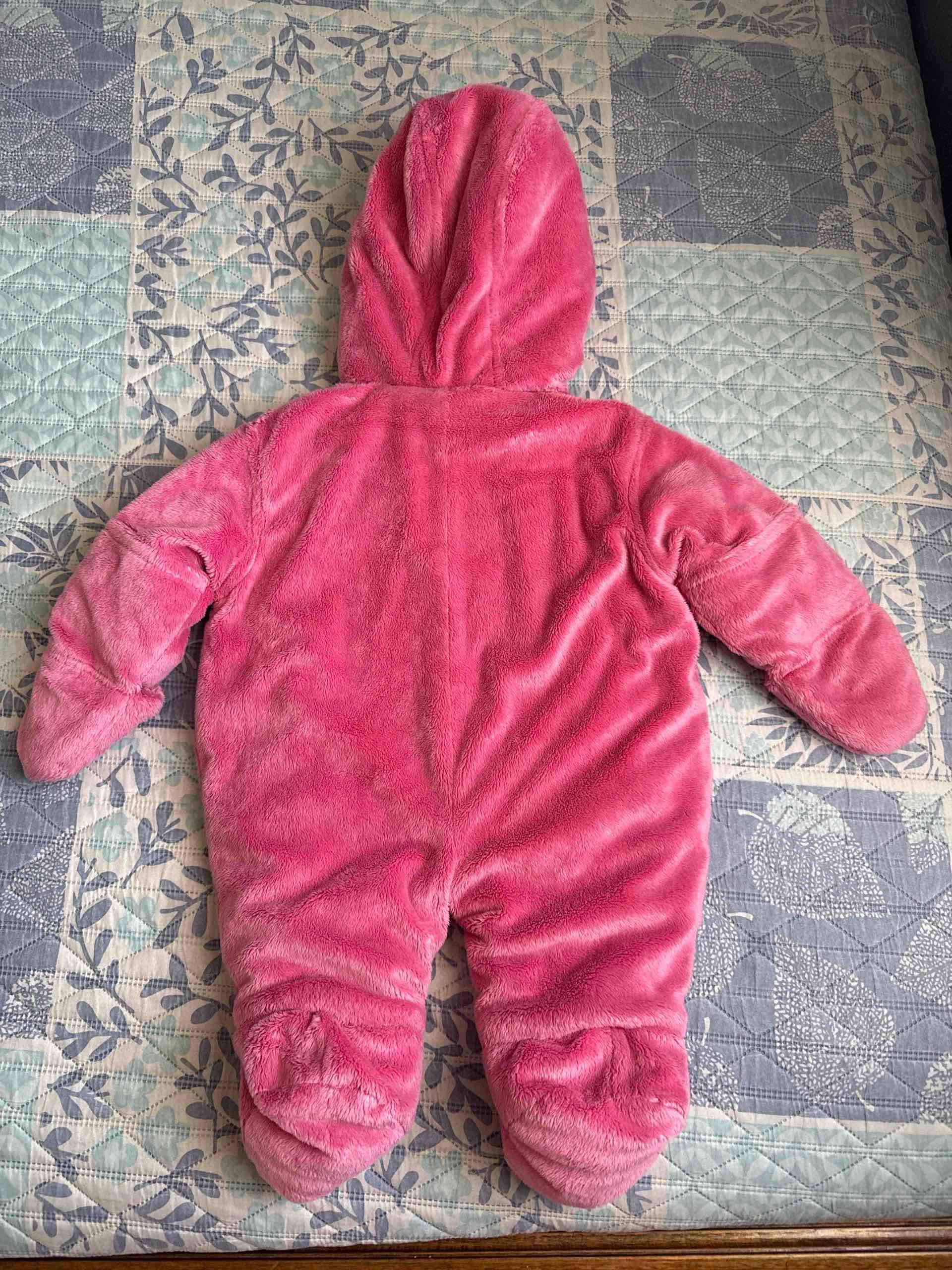 Enterito de peluche rosa para bebé - miniatura 2