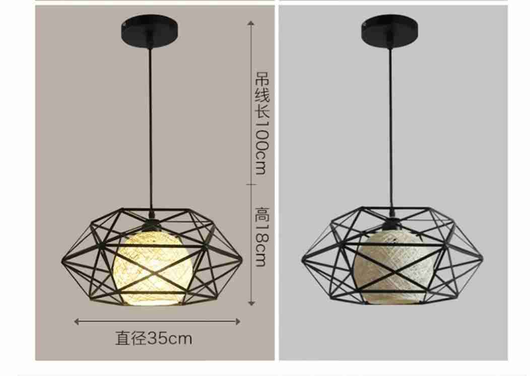 Lámpara colgante geométrica negra - miniatura 2