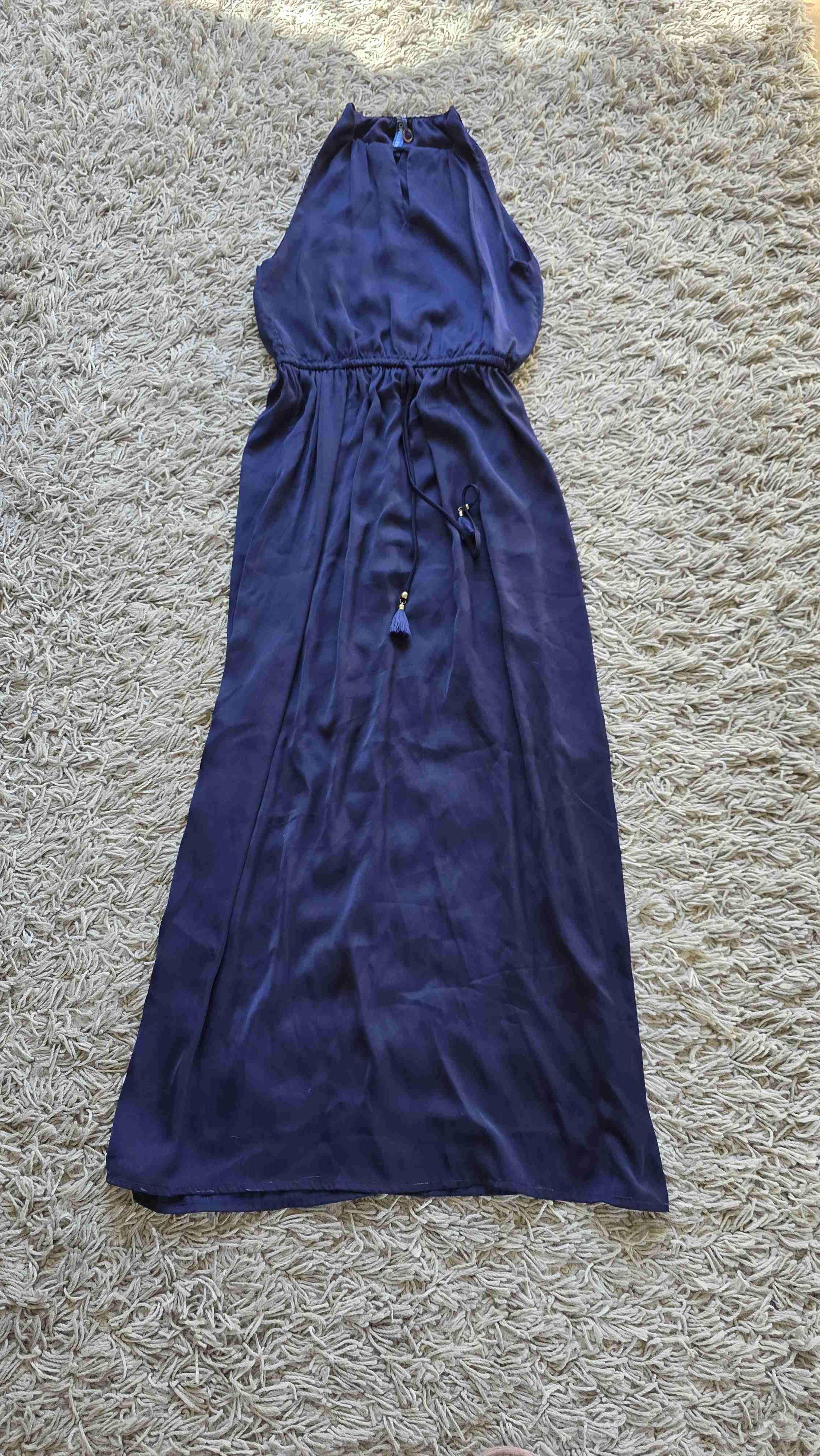 Vestido largo azul elegante - miniatura 1