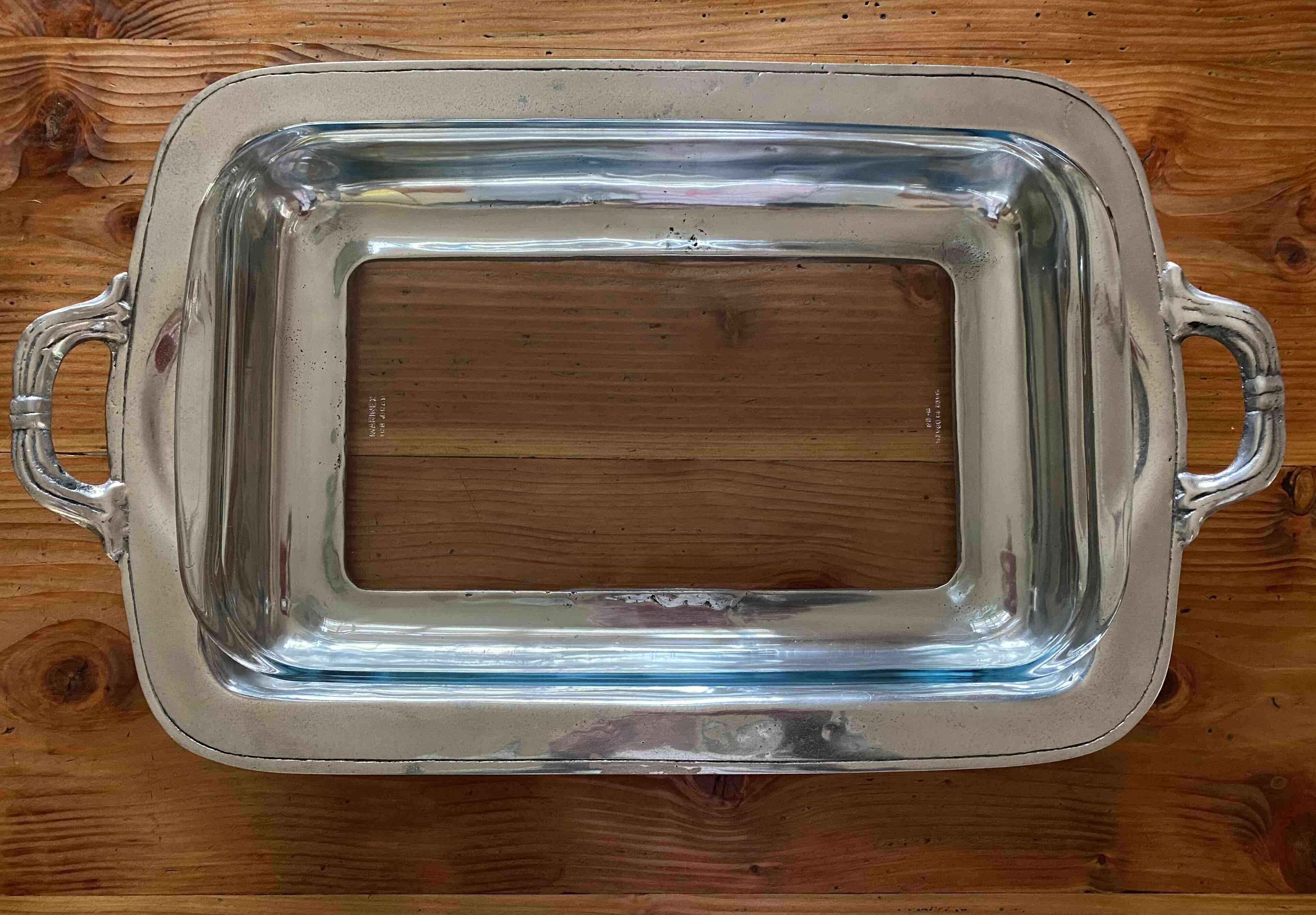 Porta asadera/bandeja  de Peltre - miniatura 2