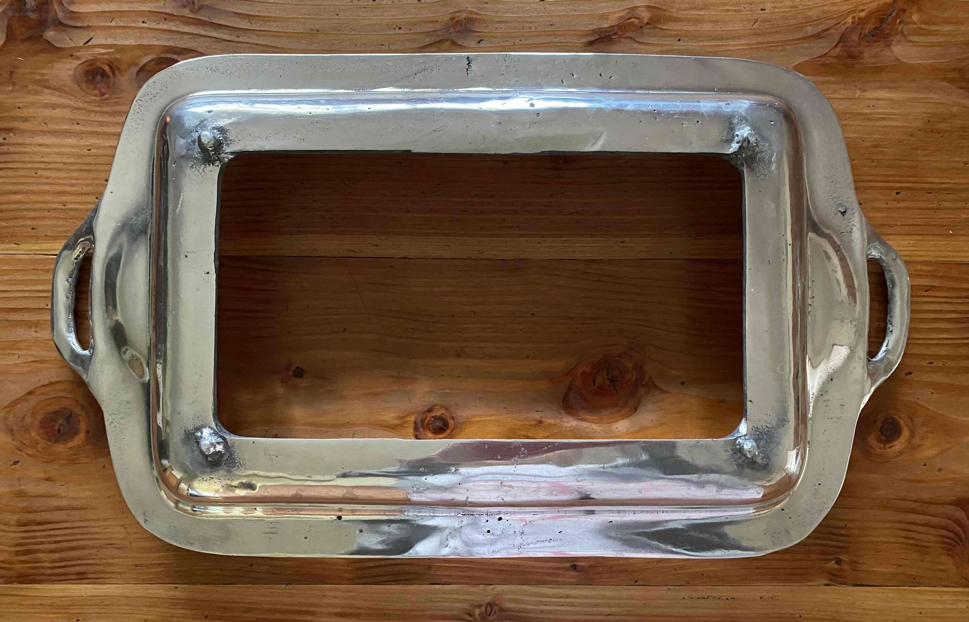 Porta asadera/bandeja  de Peltre - miniatura 3