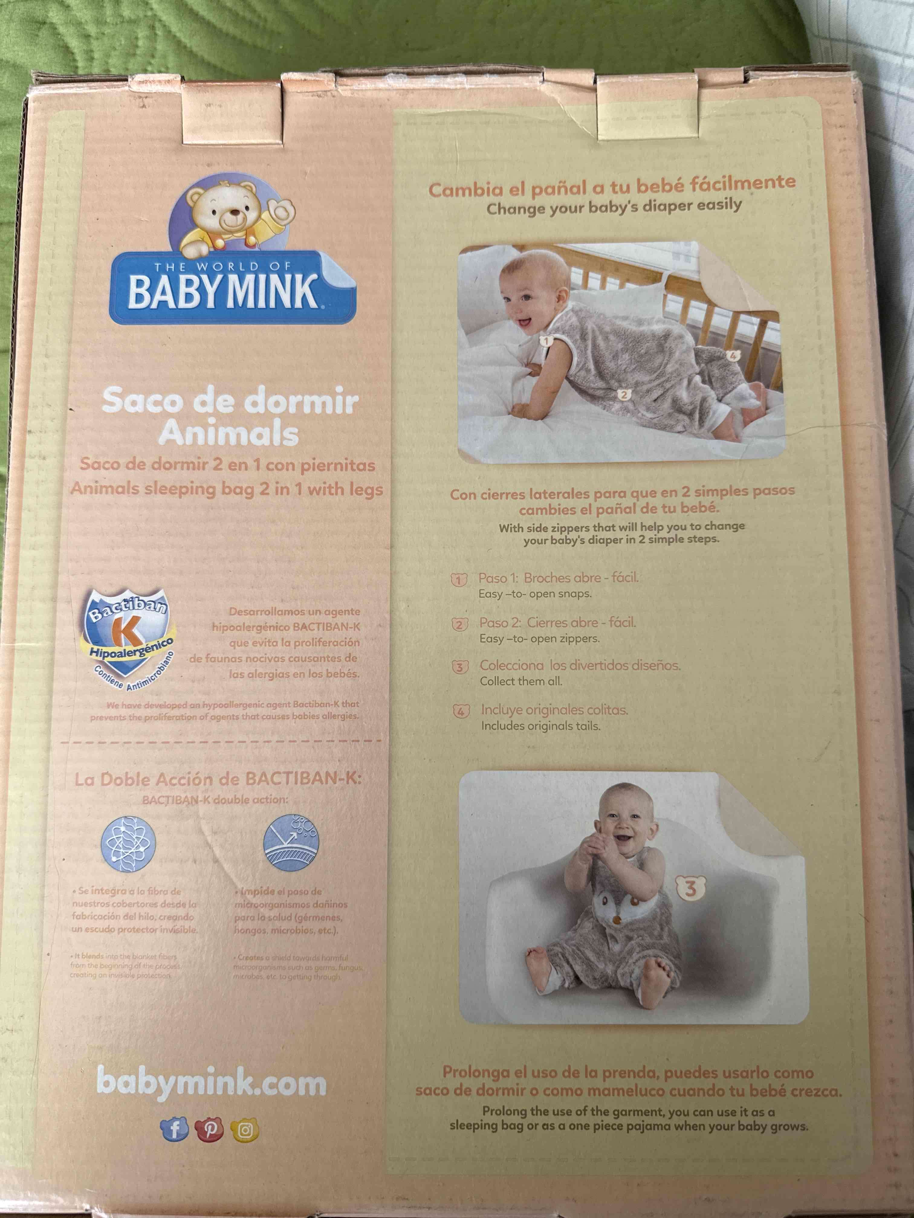 Saco de dormir Baby Mink gris - 2