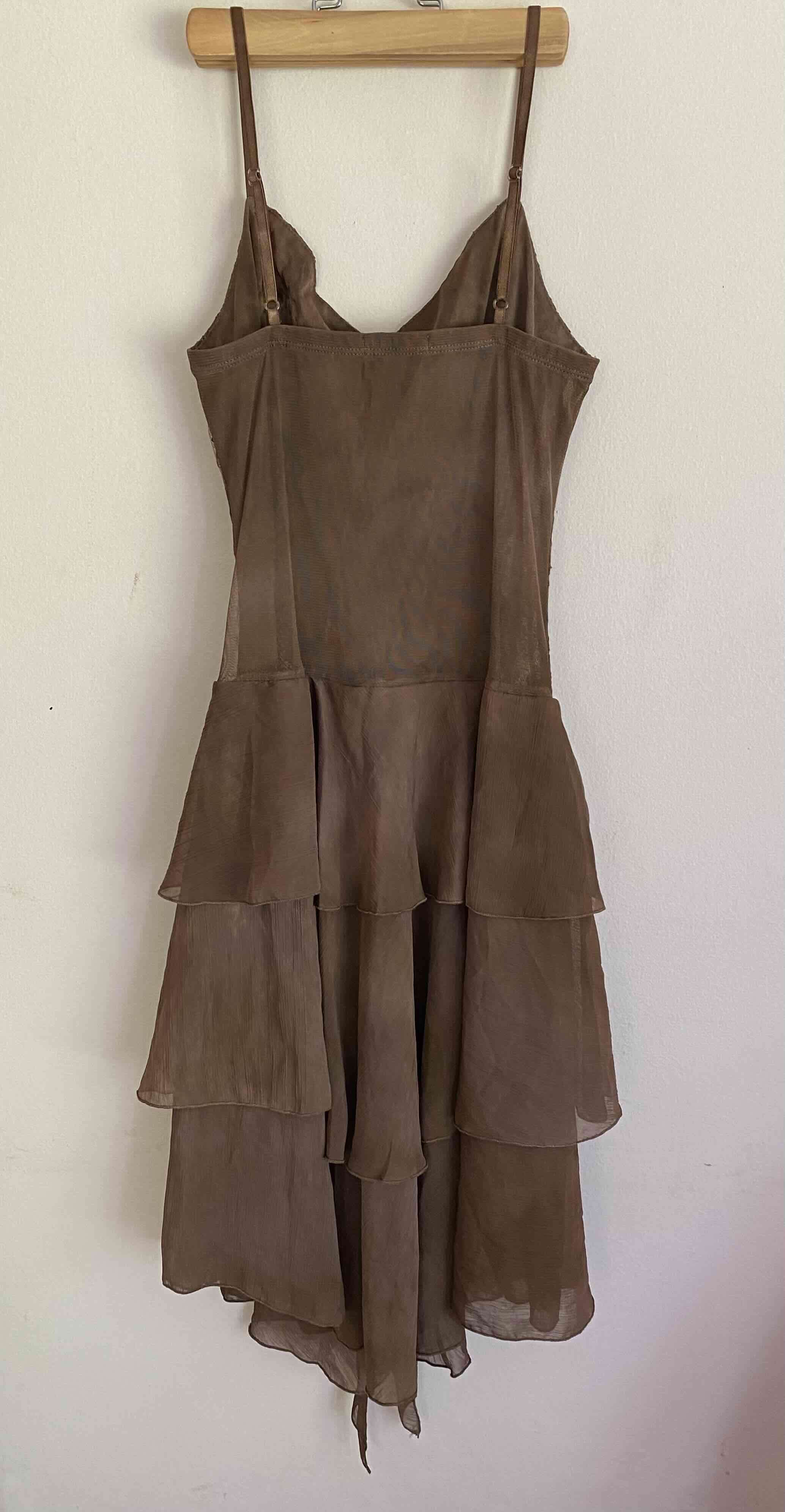 Vestido  fiesta color café TS - miniatura 4