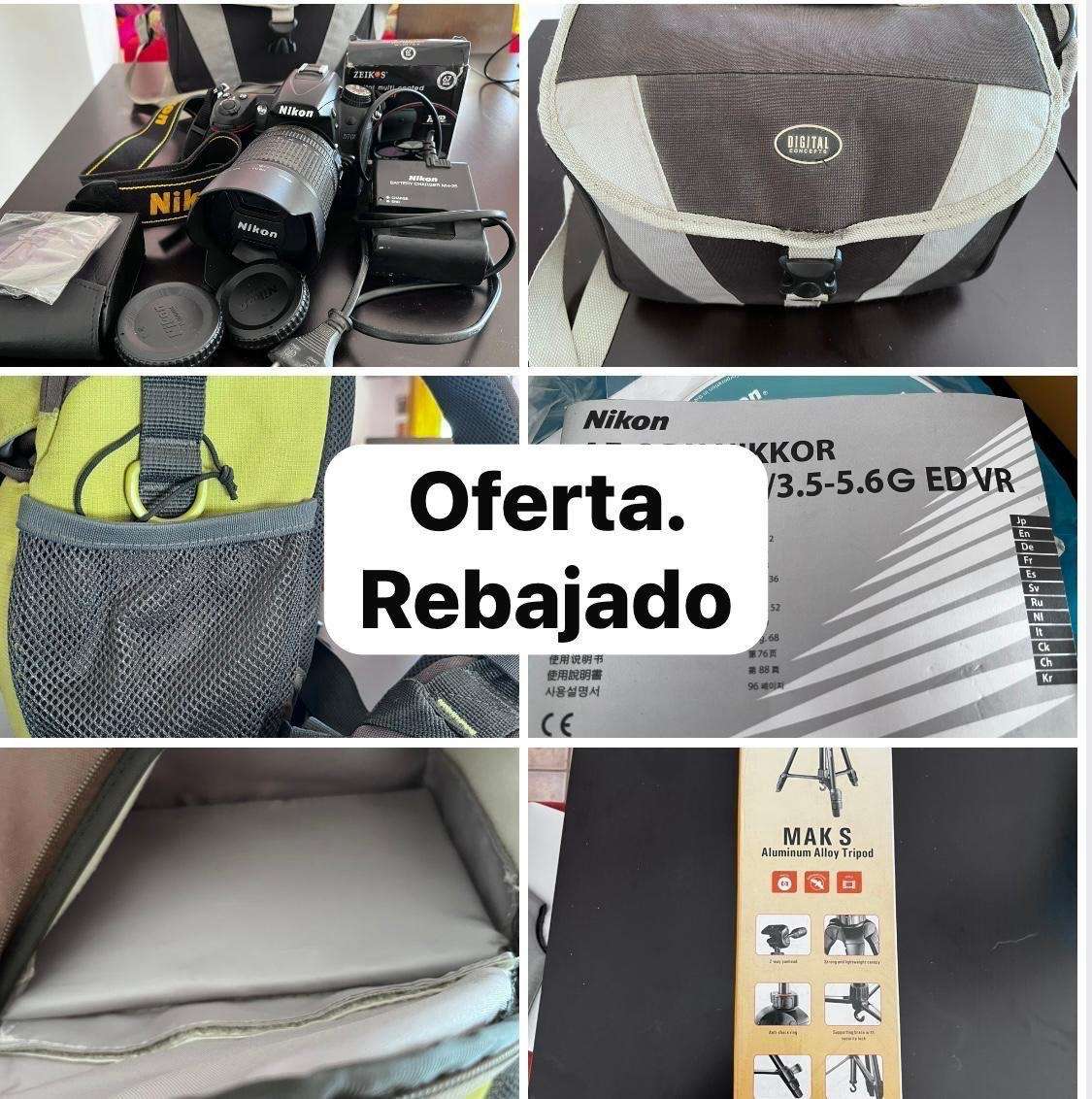 Cámara Nikon D7000 con accesorios