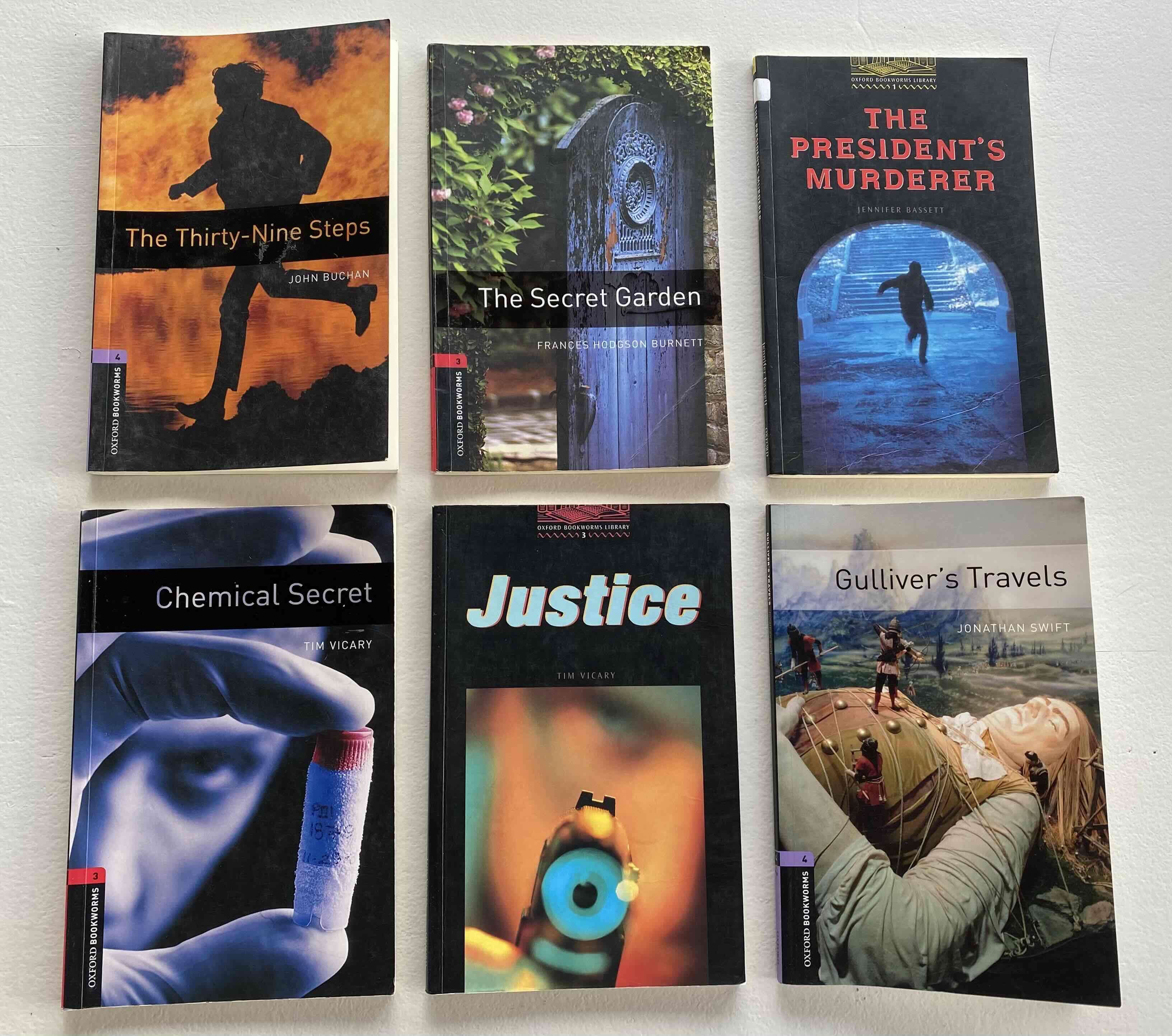 Set de 6 libros de lectura en inglés