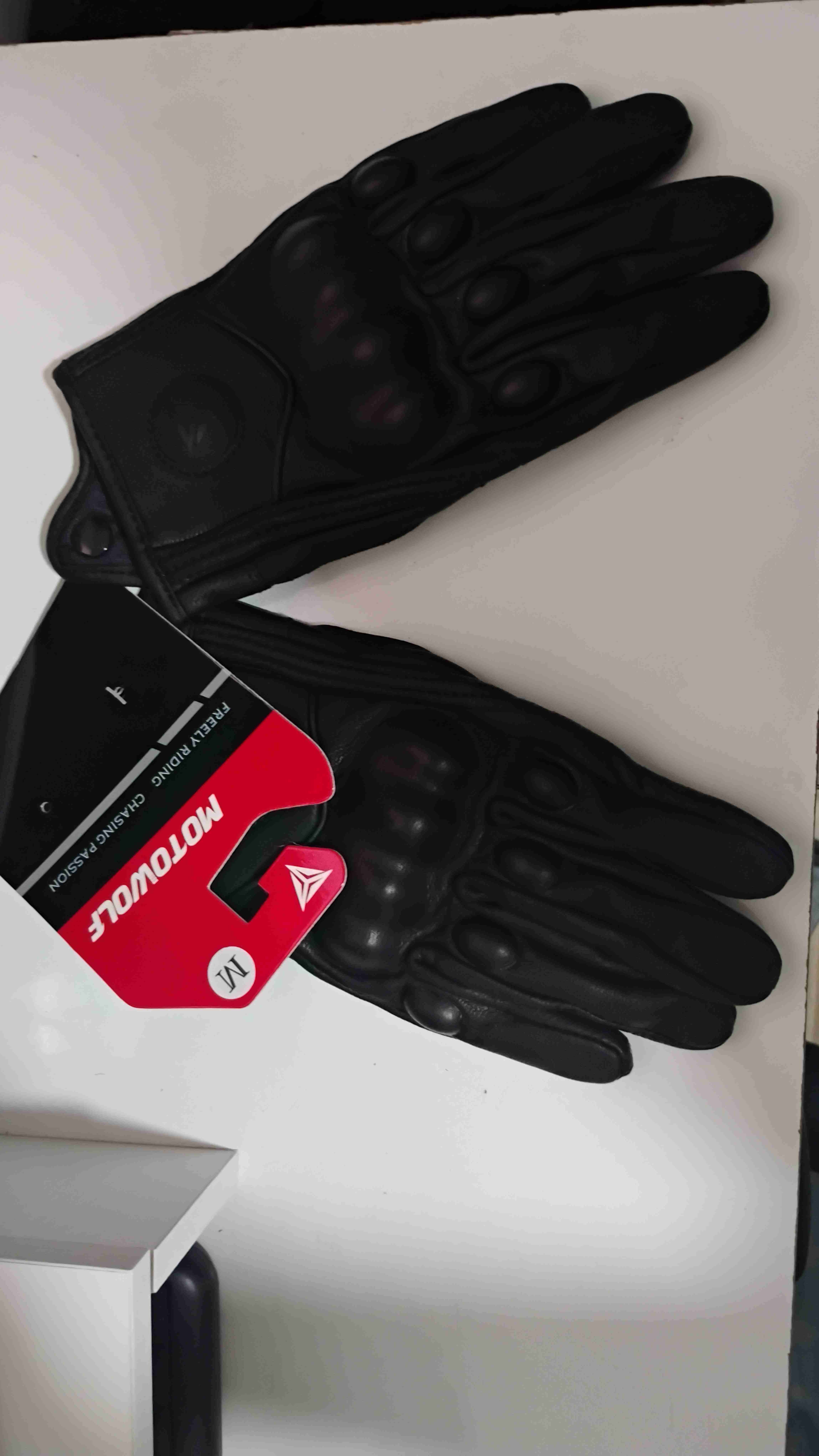 Guantes de moto Motowolf negros - miniatura 3