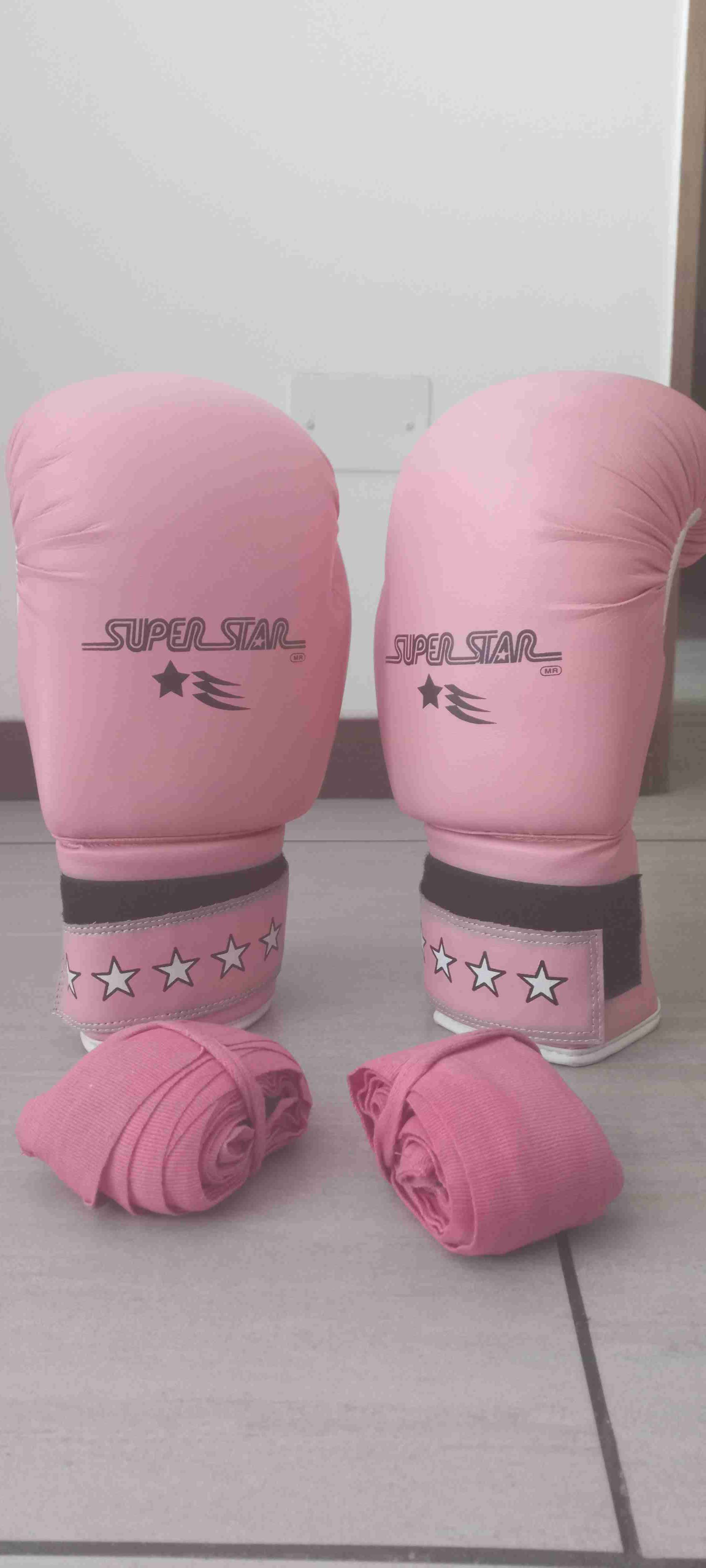 Guantes de boxeo rosas Super Star - miniatura 1