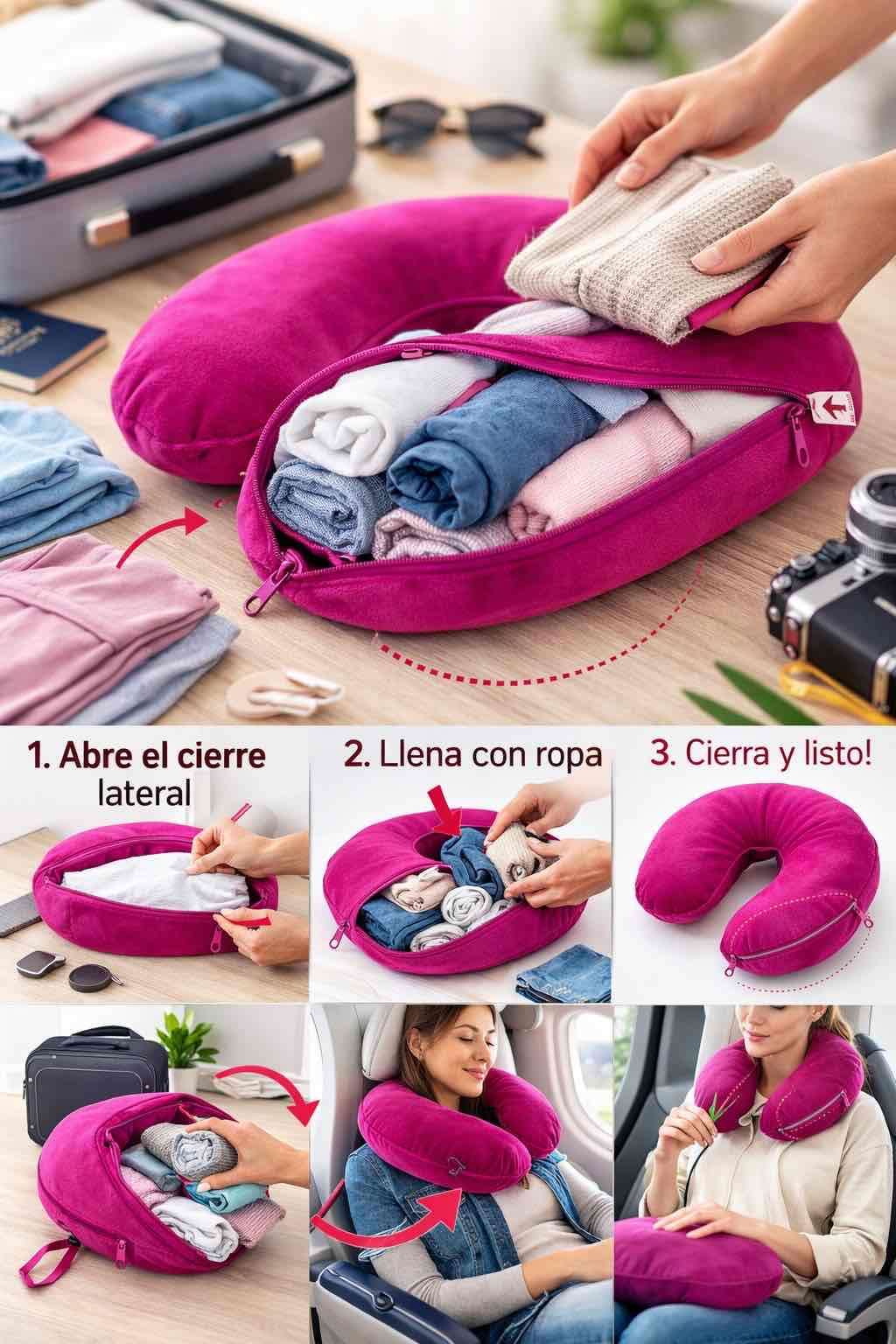 Almohada Rellenable de Viaje - miniatura 2