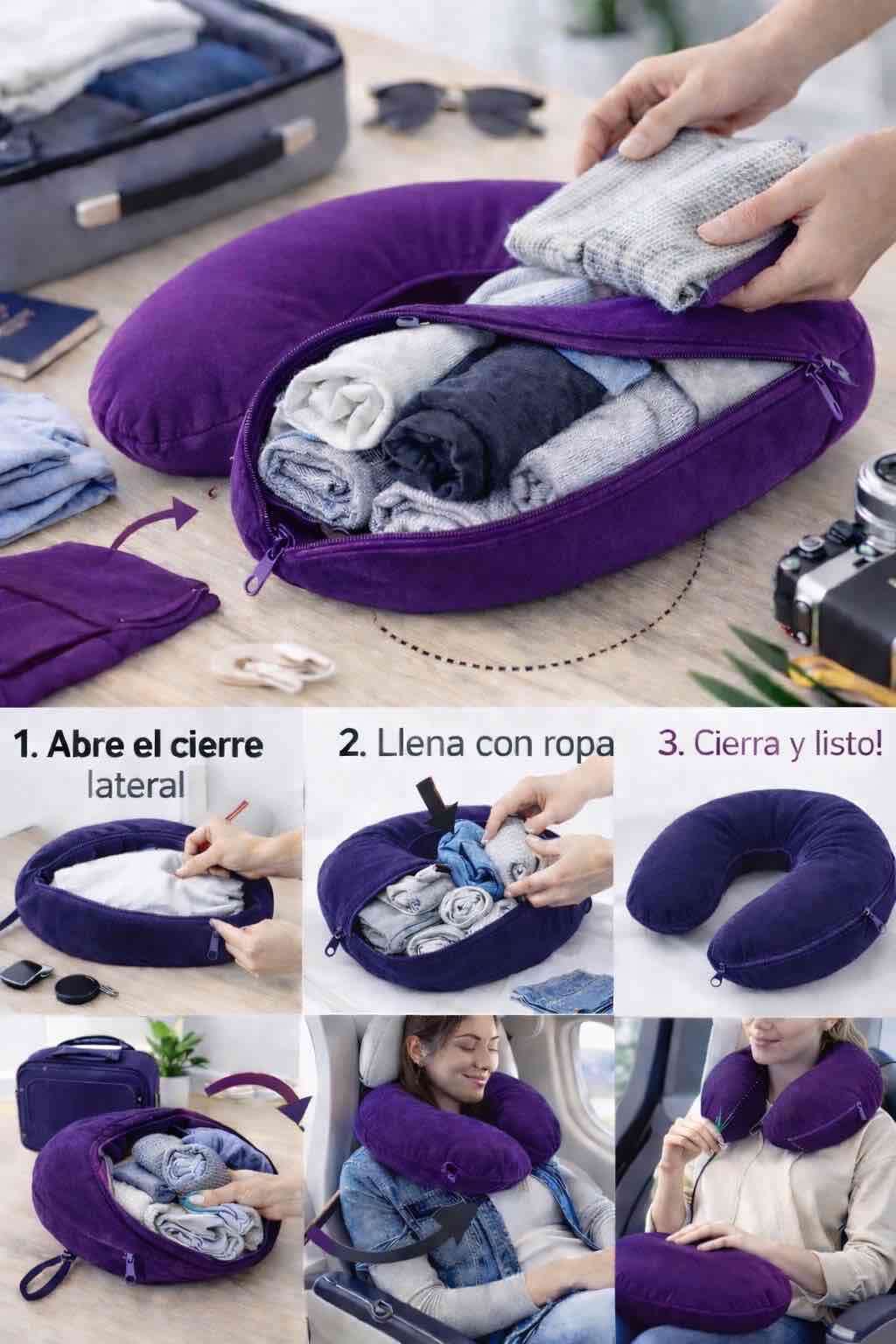 Almohada Rellenable de Viaje - 3