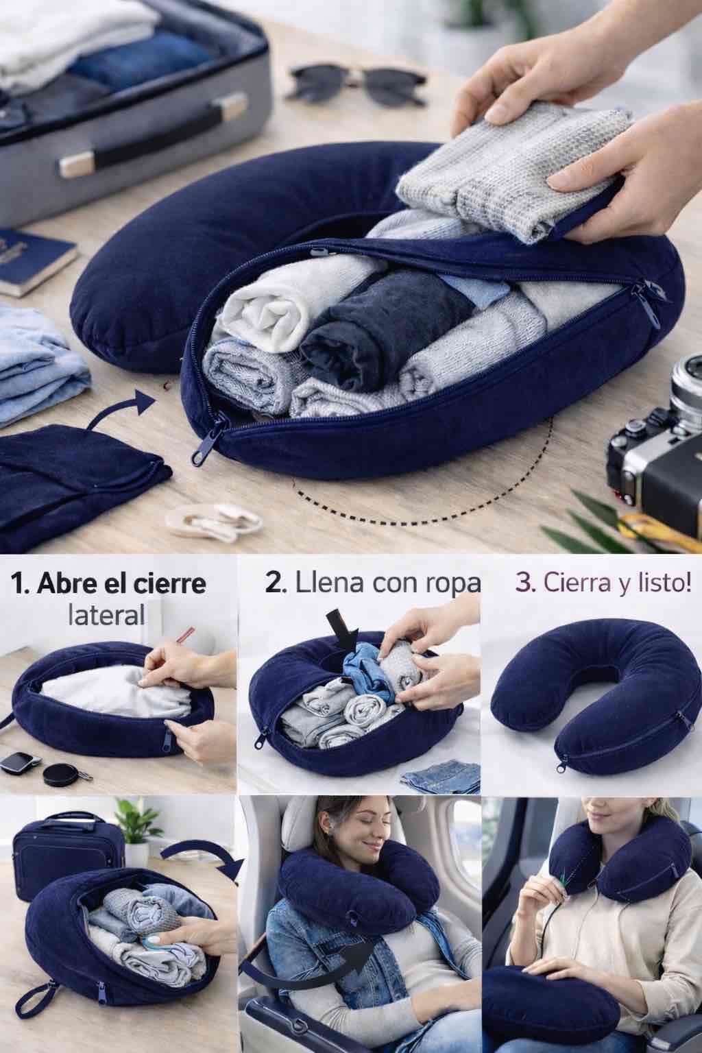 Almohada Rellenable de Viaje - miniatura 3