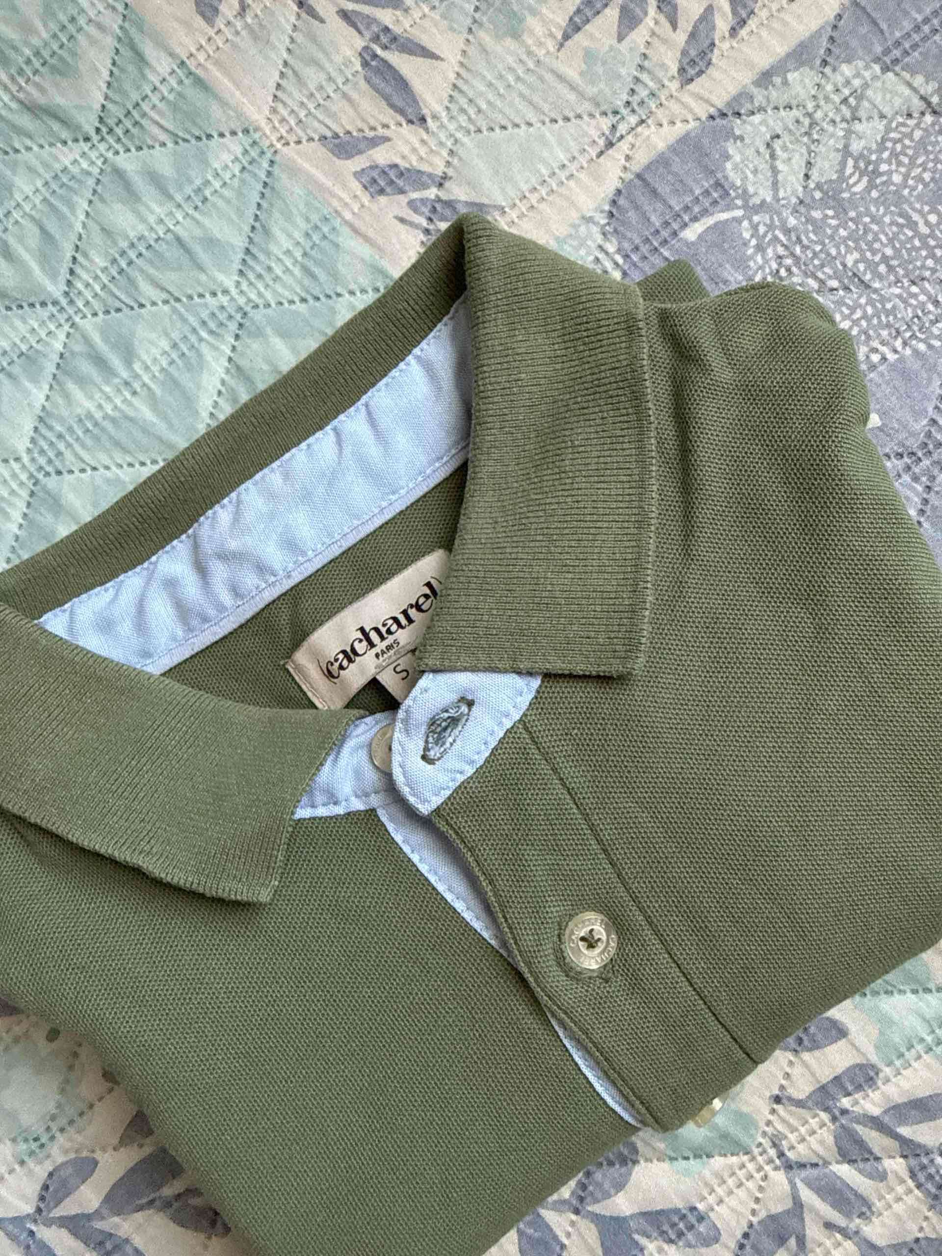 Polera polo verde olivo - miniatura 3