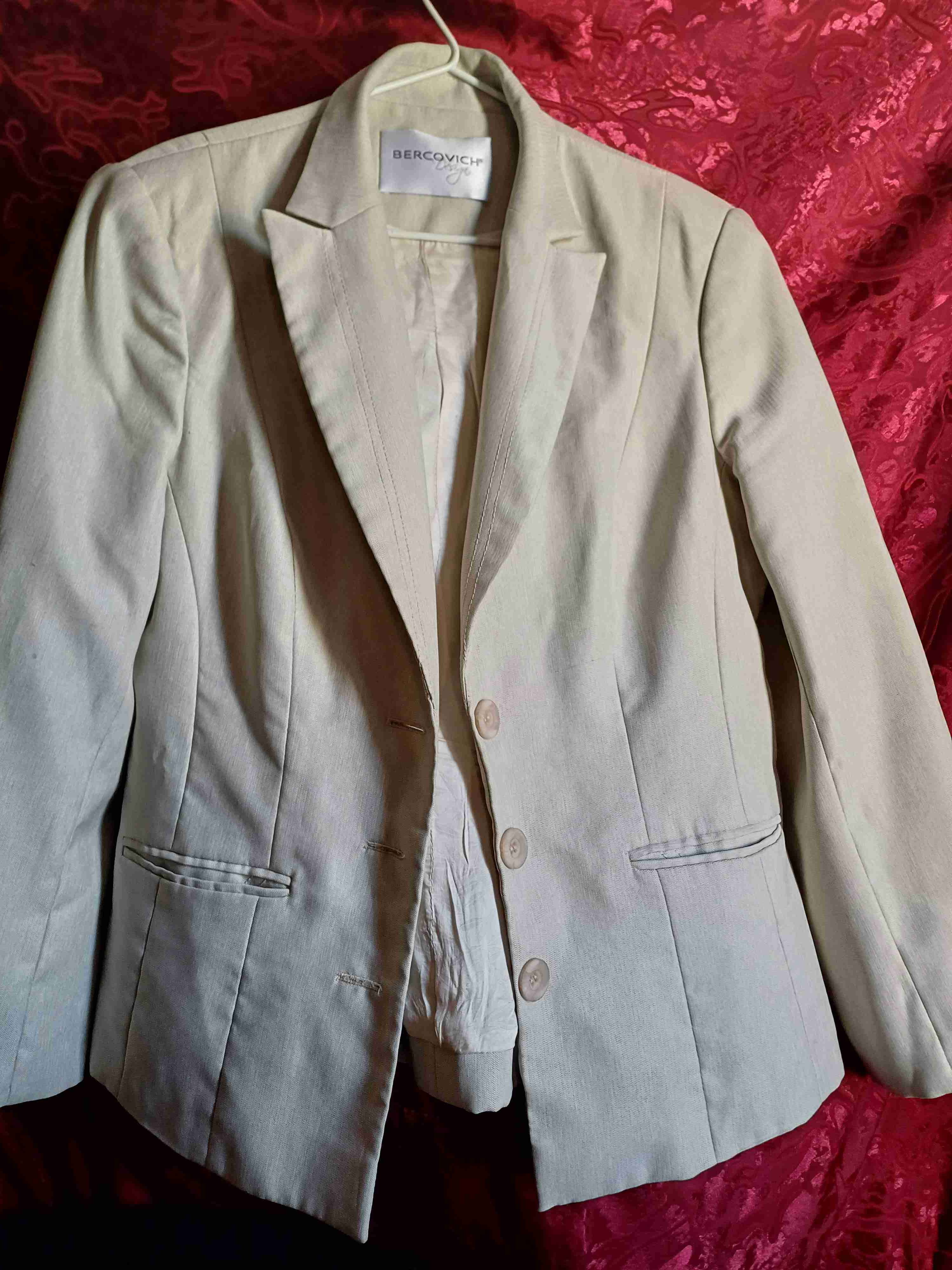 Blazer beige elegante - miniatura 3
