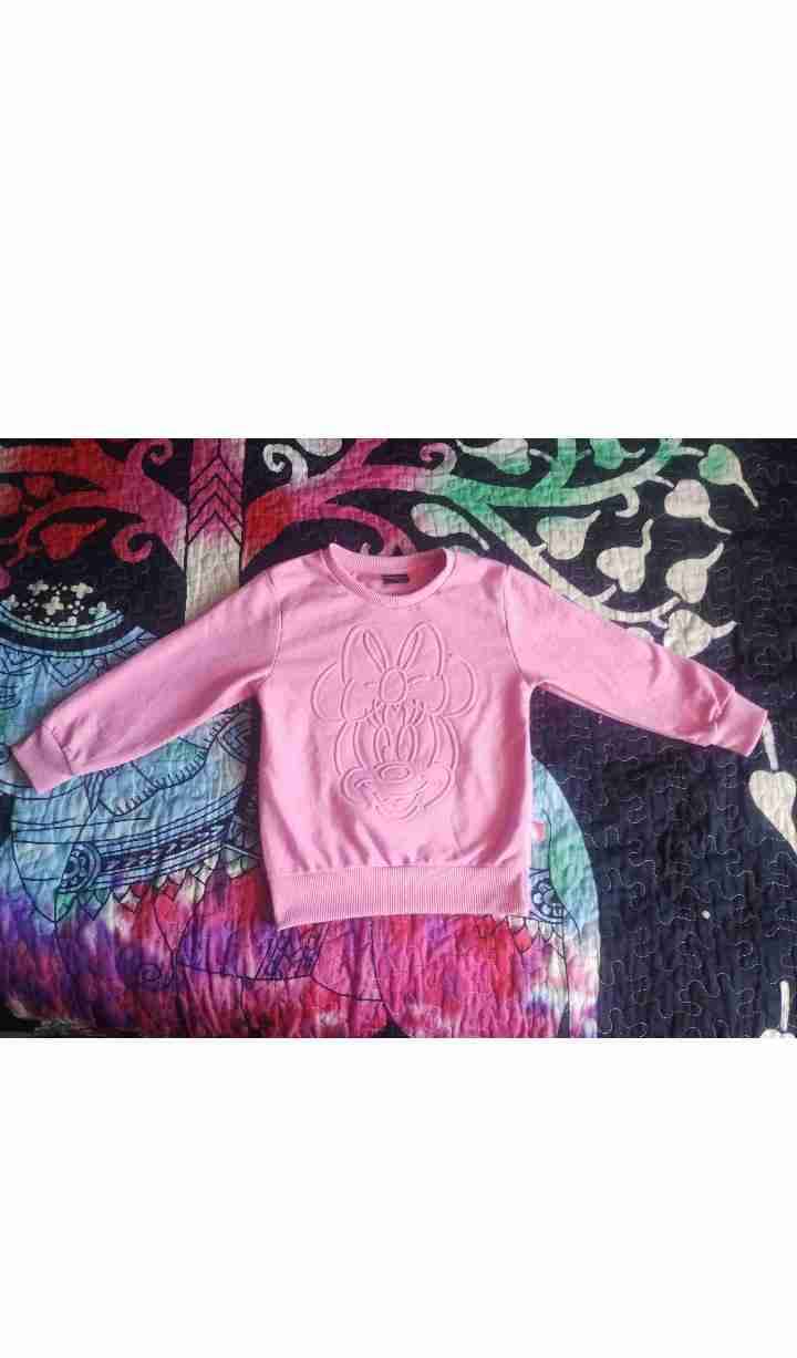 Poleron infantil rosa estampado minnie