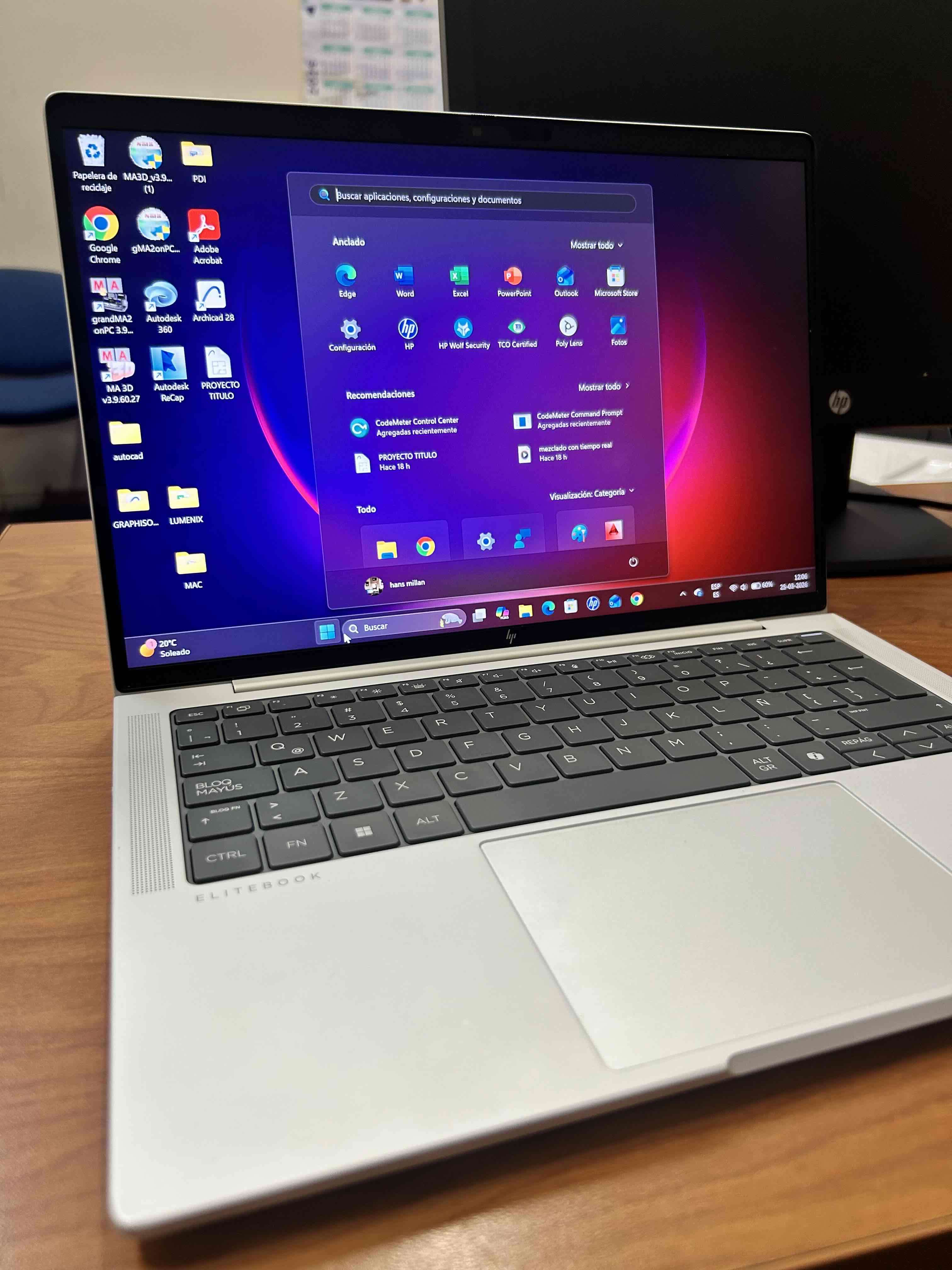 Laptop HP EliteBook color plata - miniatura 4