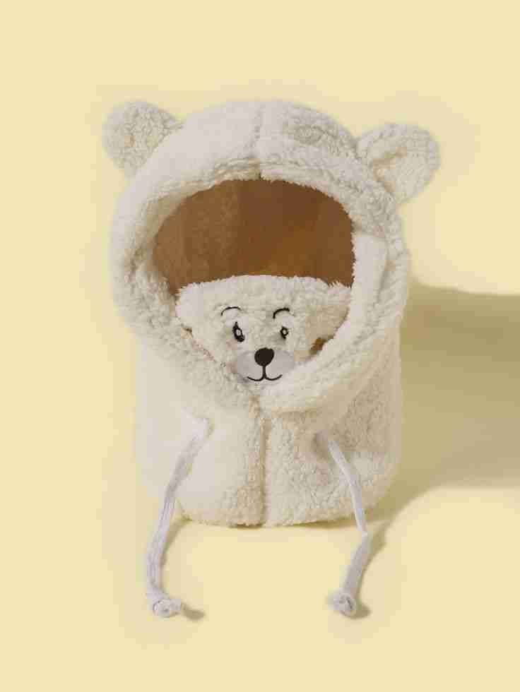 Gorro polar con cara de osito - 3