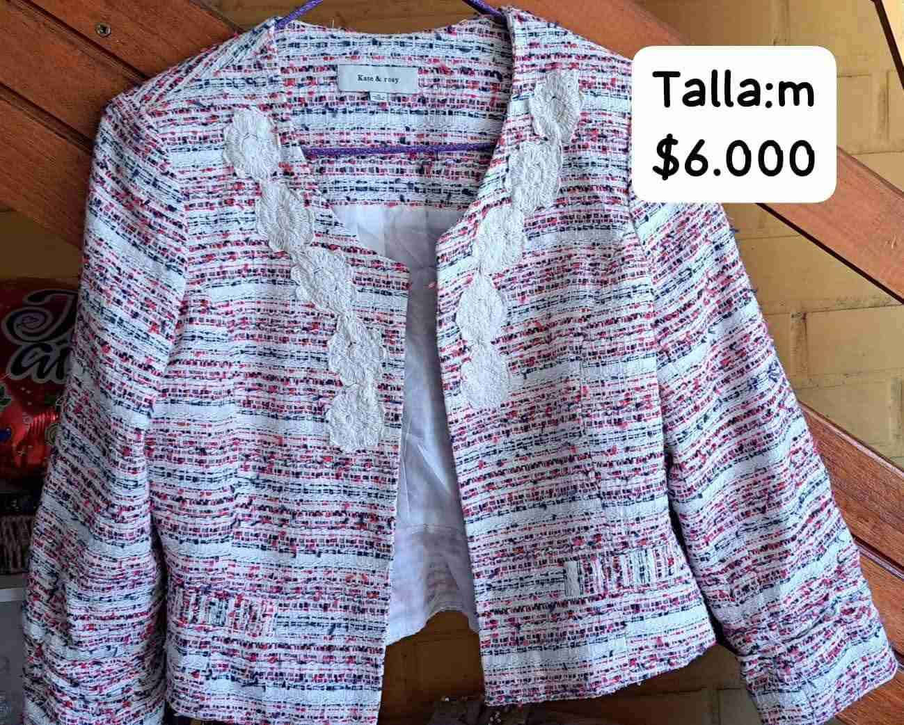 Chaqueta tejida multicolor