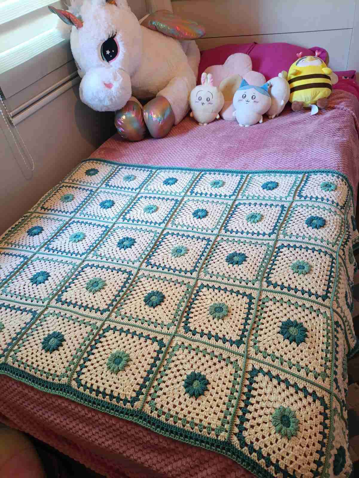 Cobertor tejido a crochet - miniatura 6