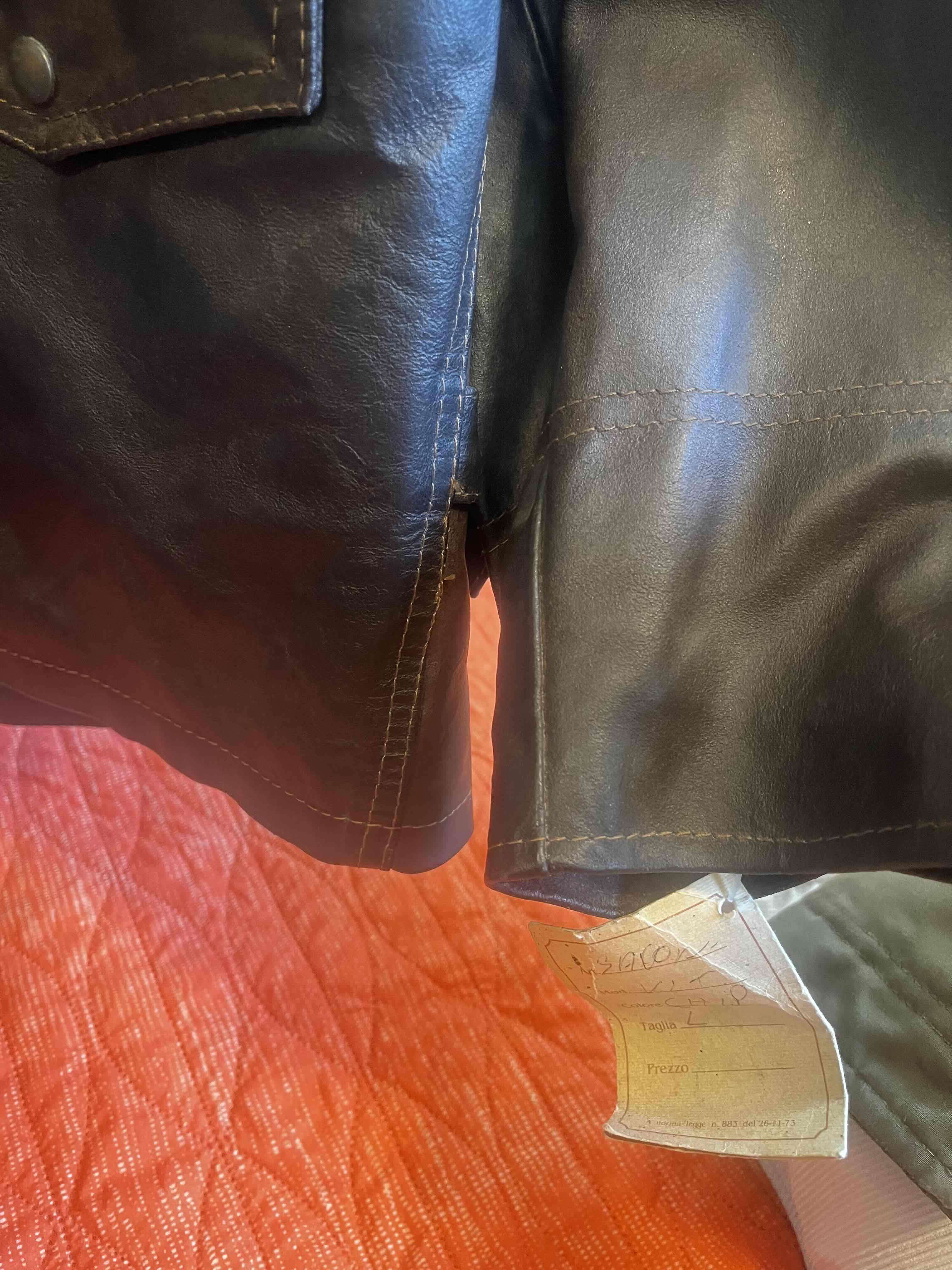 Chaqueta de cuero cafe - miniatura 5