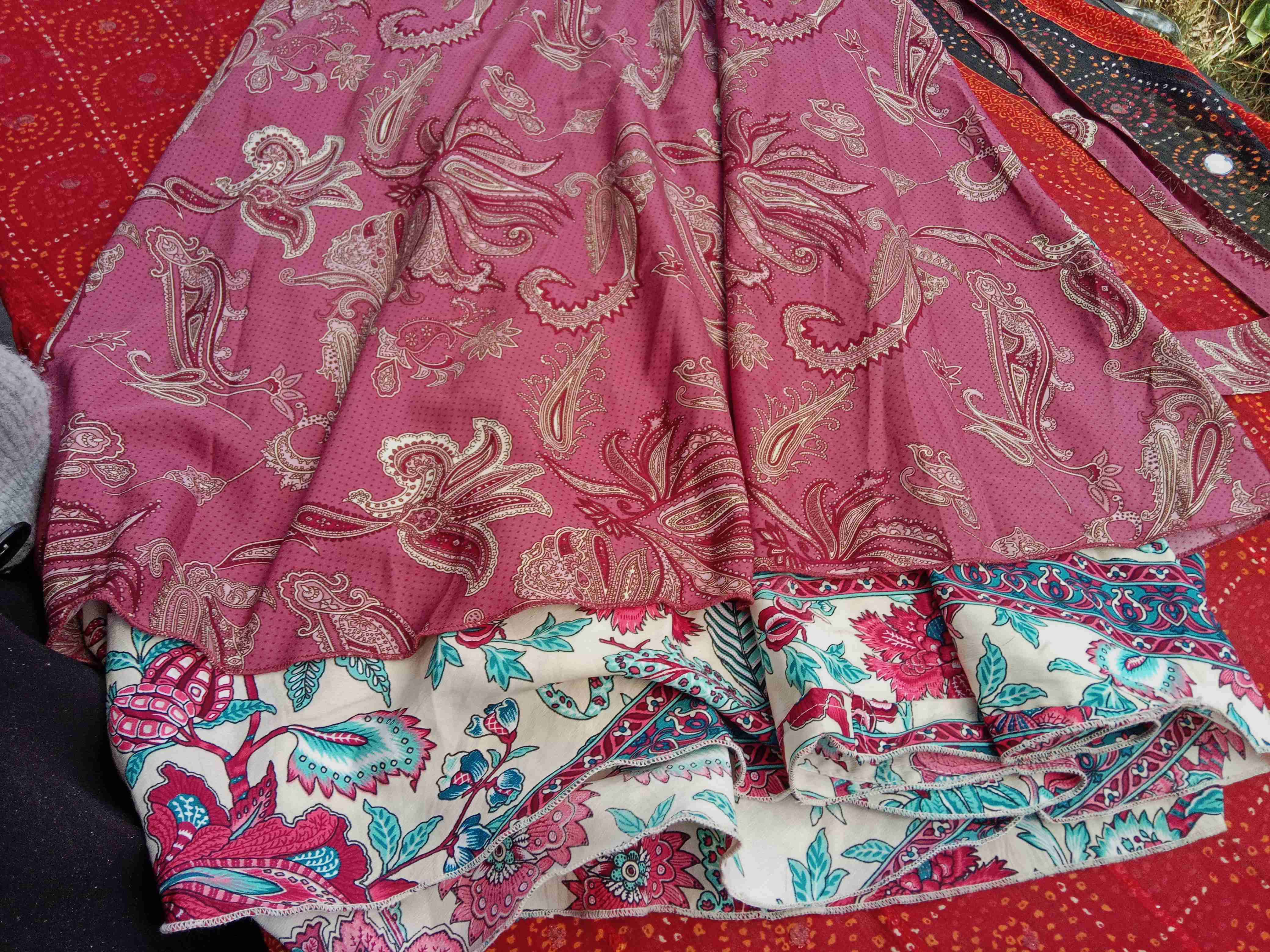 Falda larga estampada bohemia - 1