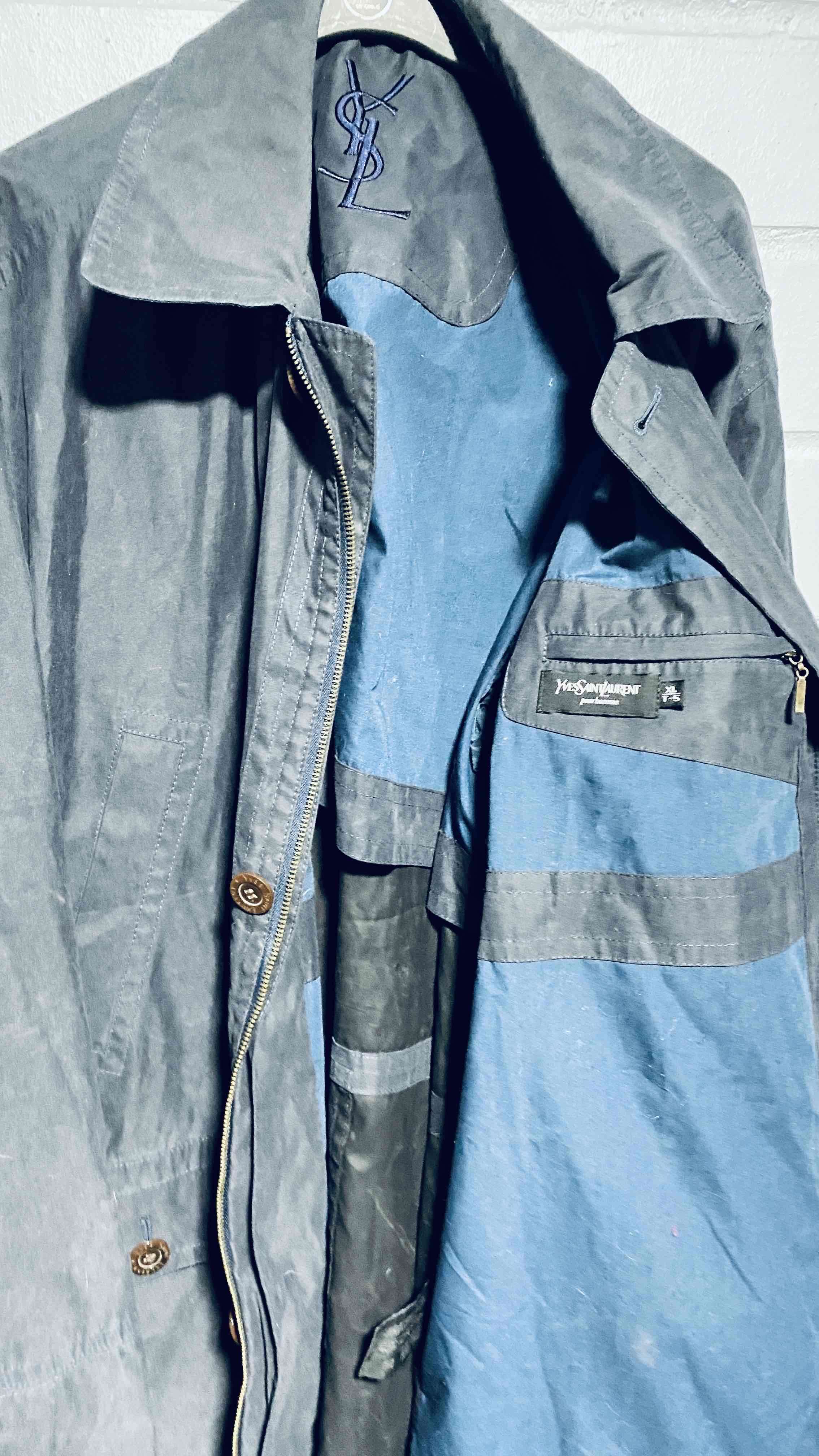 Chaqueta Yves Saint Laurent gris/azul - miniatura 1