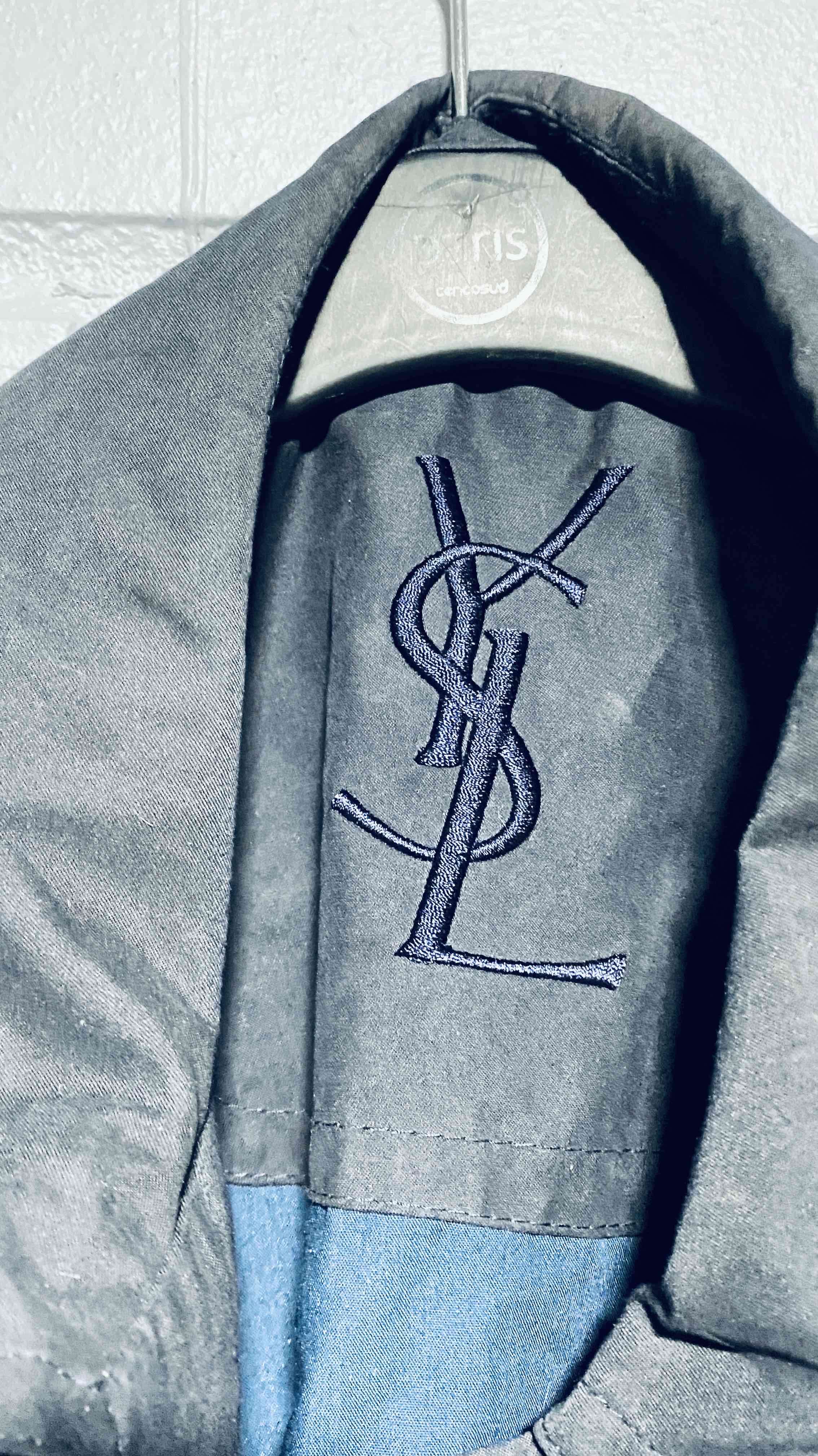 Chaqueta Yves Saint Laurent gris/azul - miniatura 4