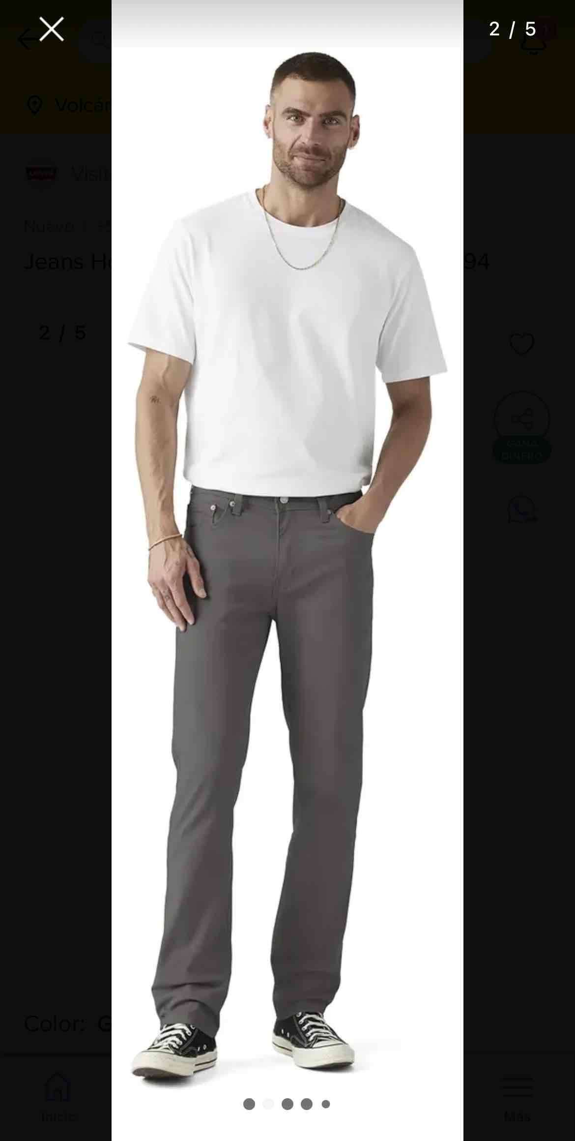 Jeans grises hombre - miniatura 1