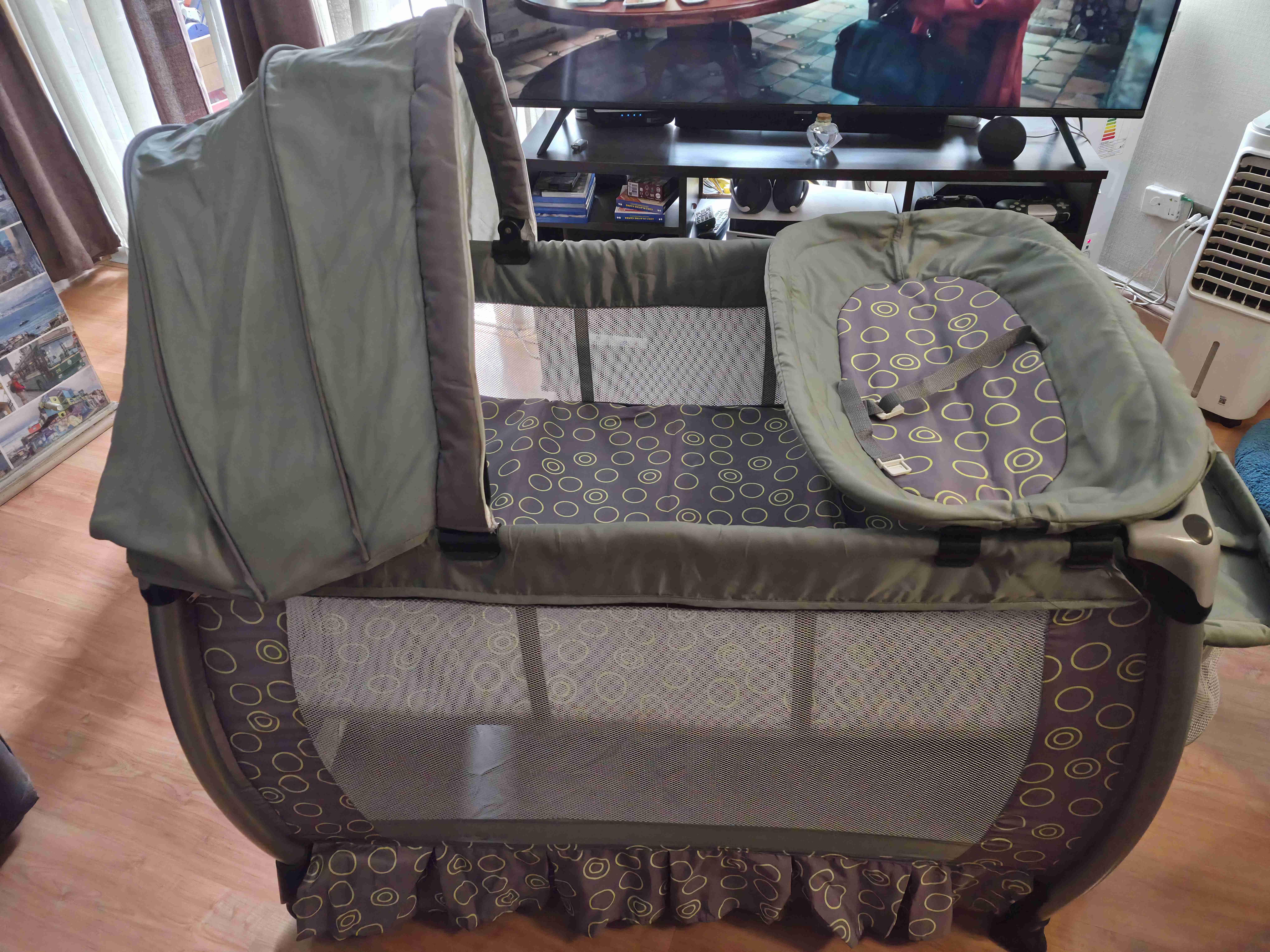 Cuna pack and play gris - miniatura 1