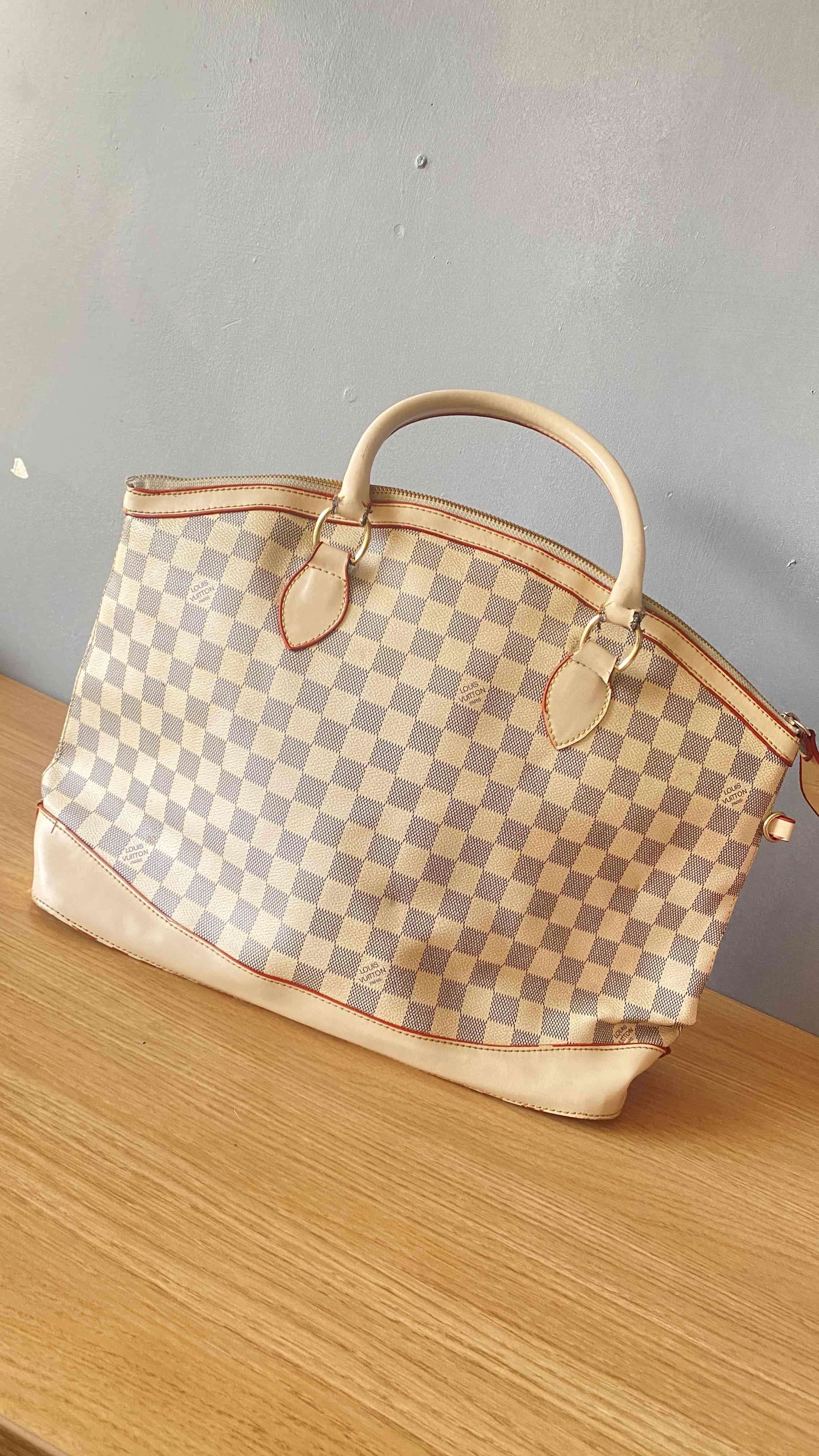 Bolso de diseño a cuadros beige louis vuitton - 1