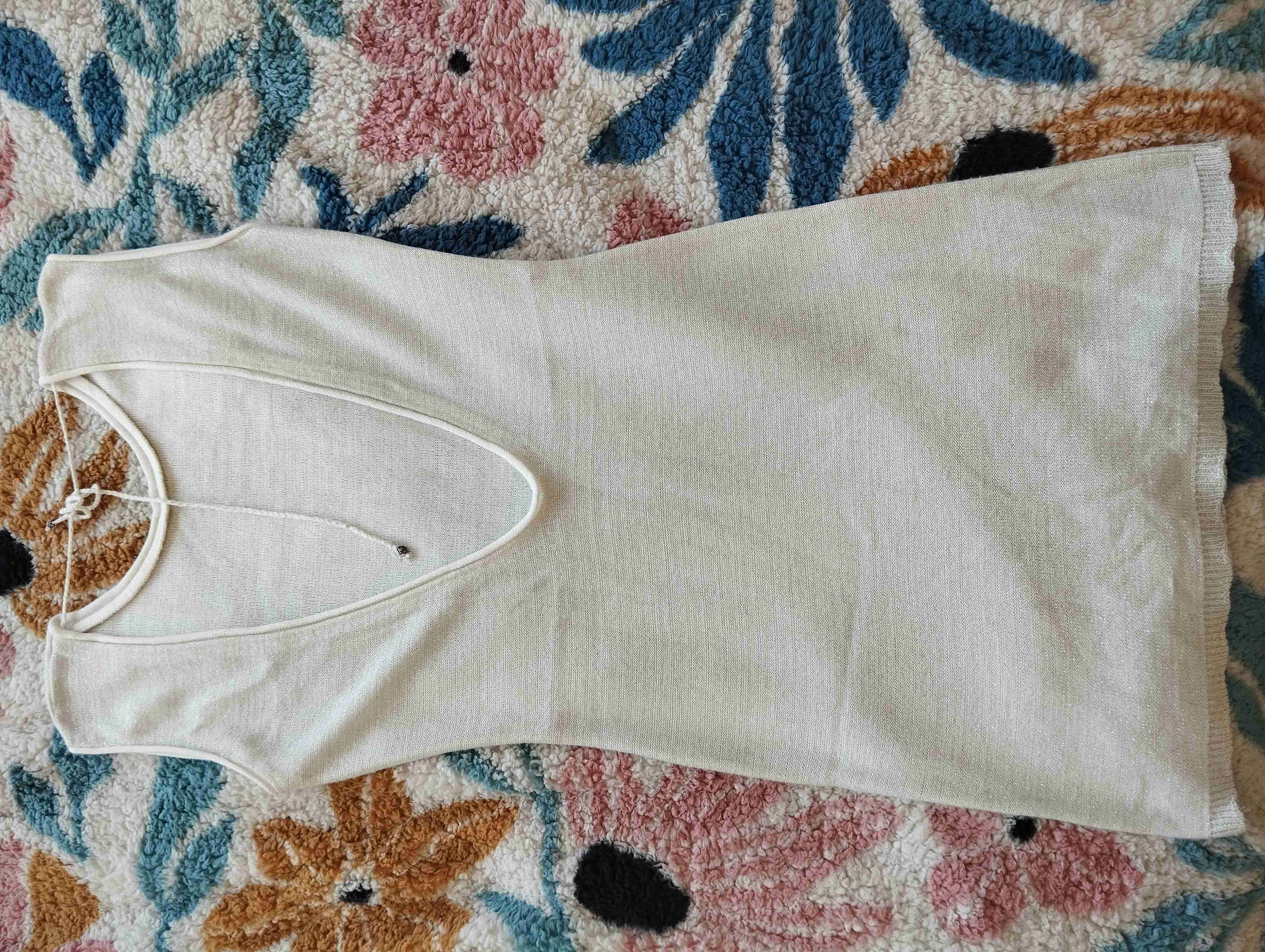 Vestido blanco sin mangas - miniatura 2