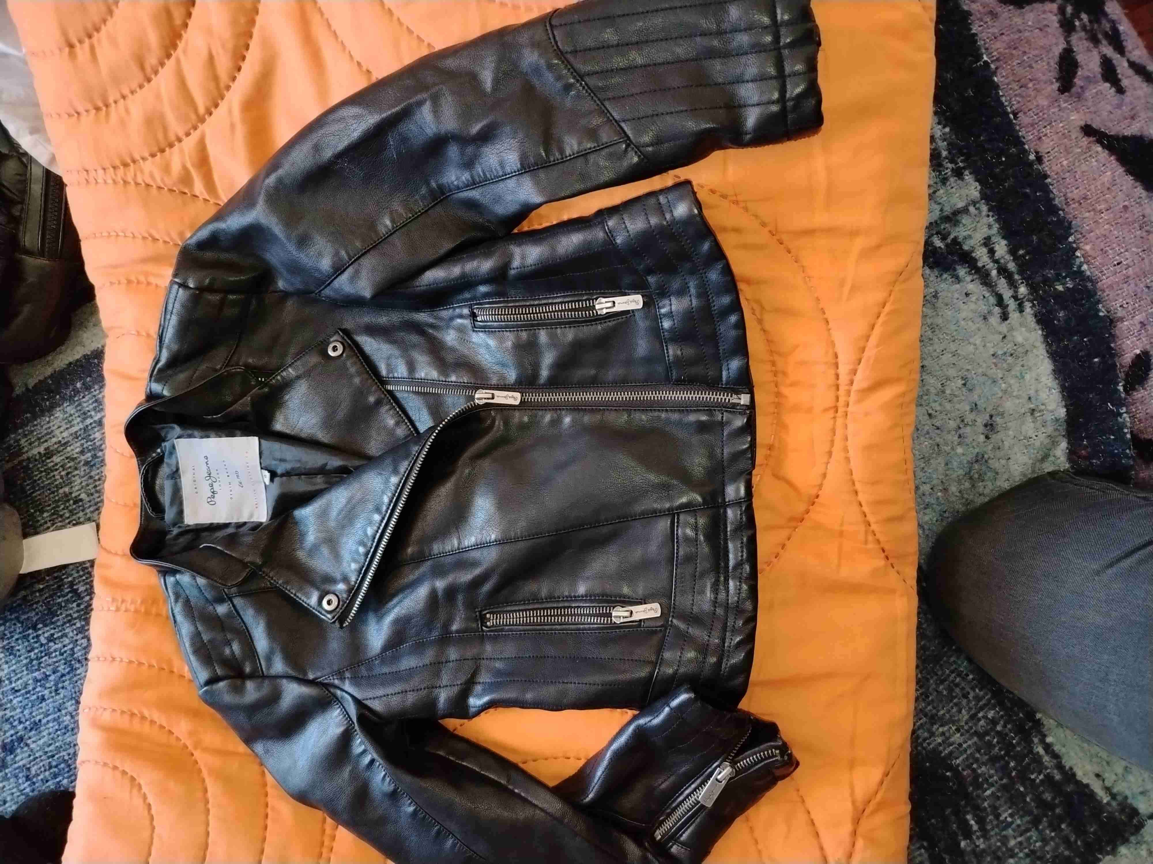 Chaqueta de cuero negra Pepe Jeans - miniatura 2