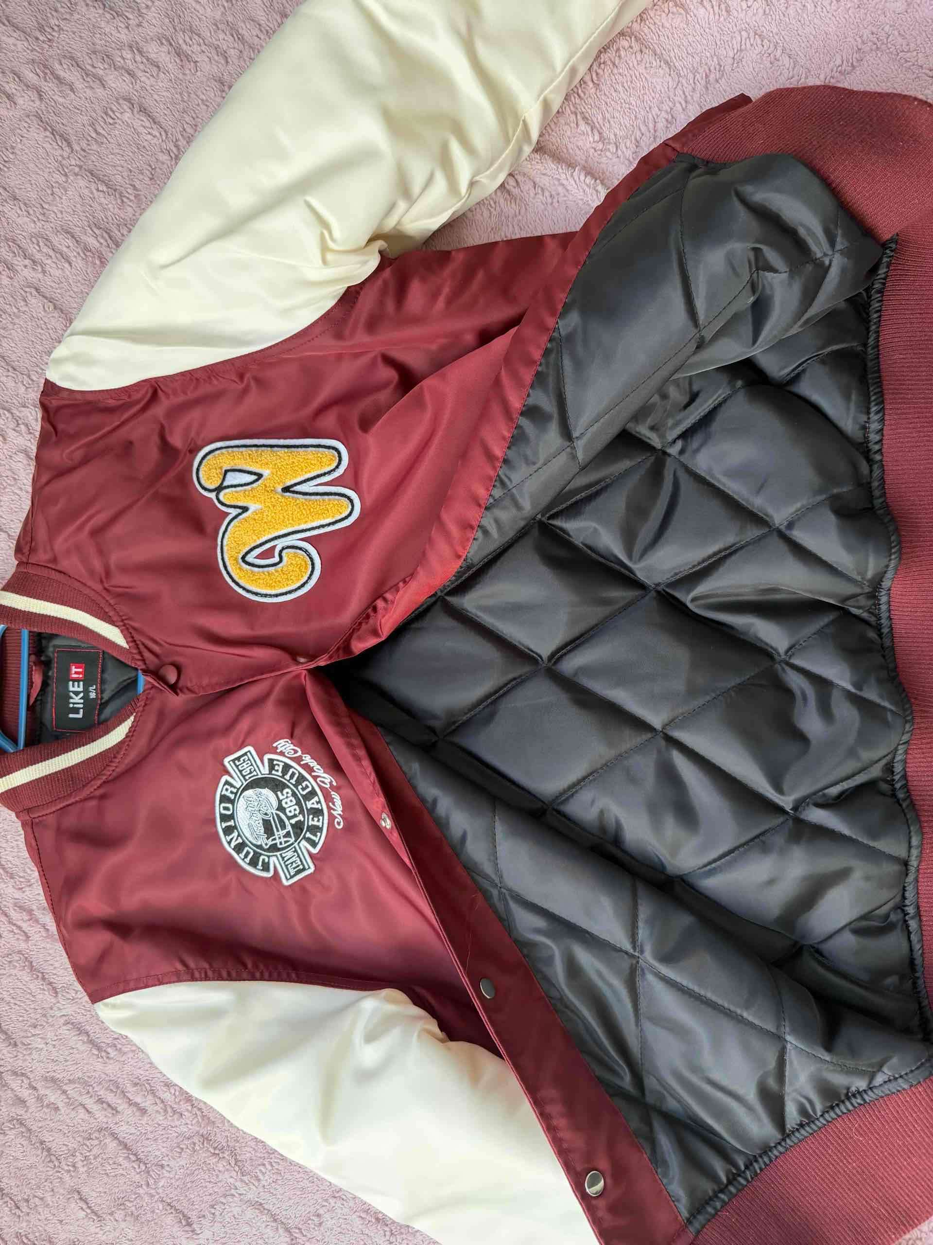 Chaqueta varsity bordó y blanca - miniatura 3