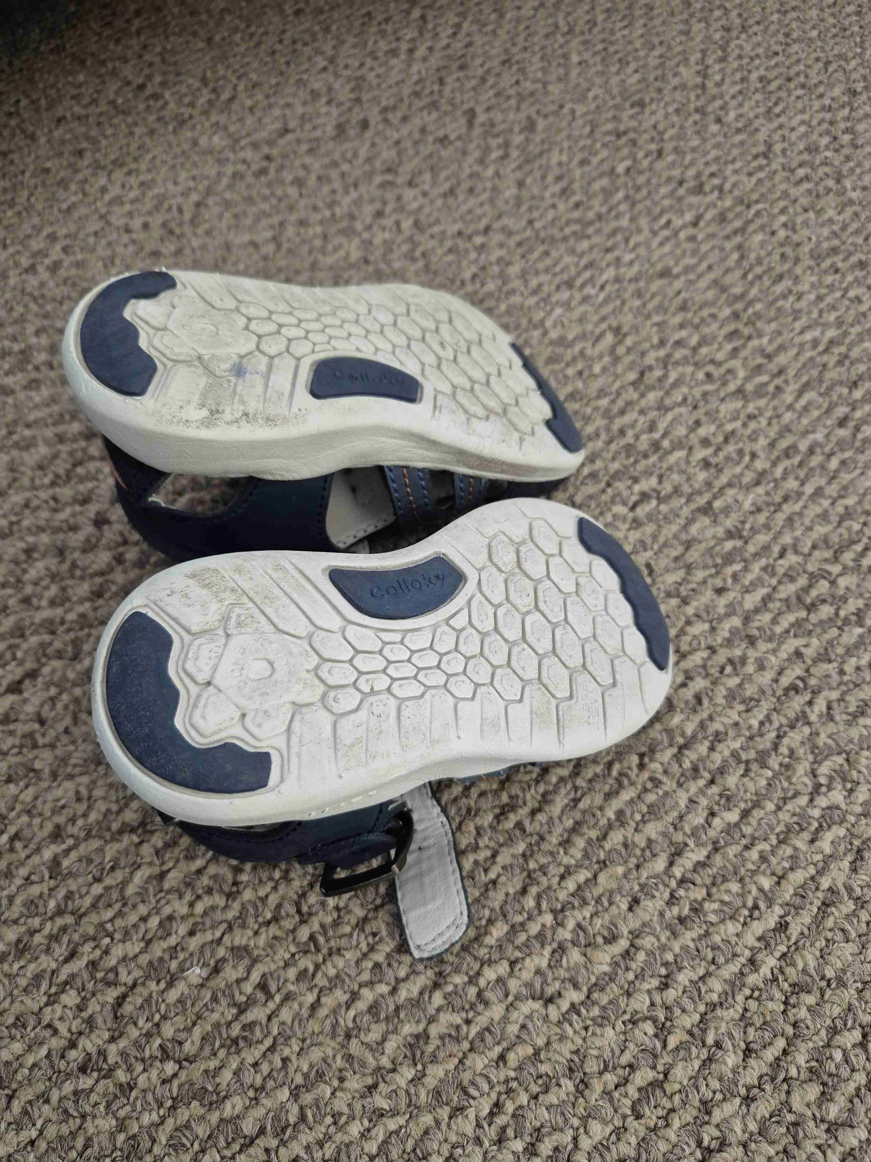 Sandalias de cuero azul niño - miniatura 2