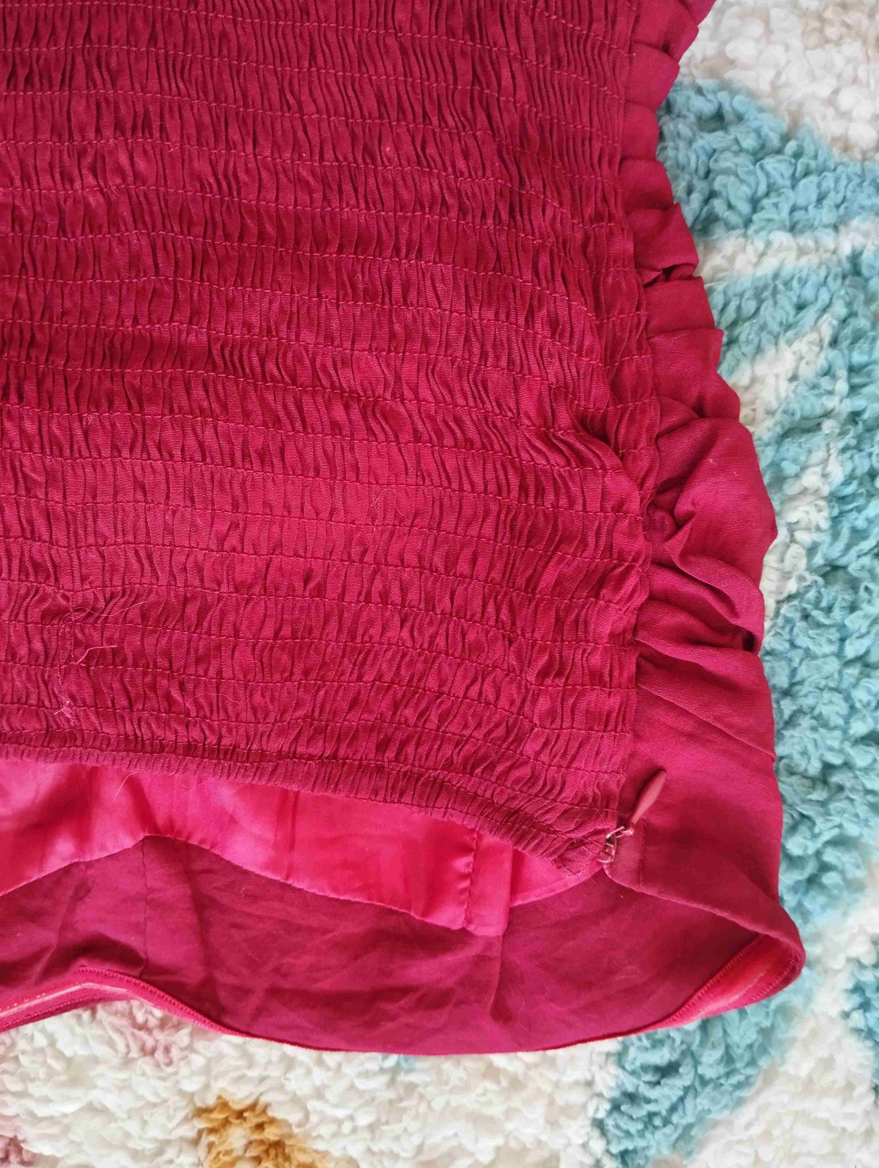 Vestido corto rojo strapless - 2