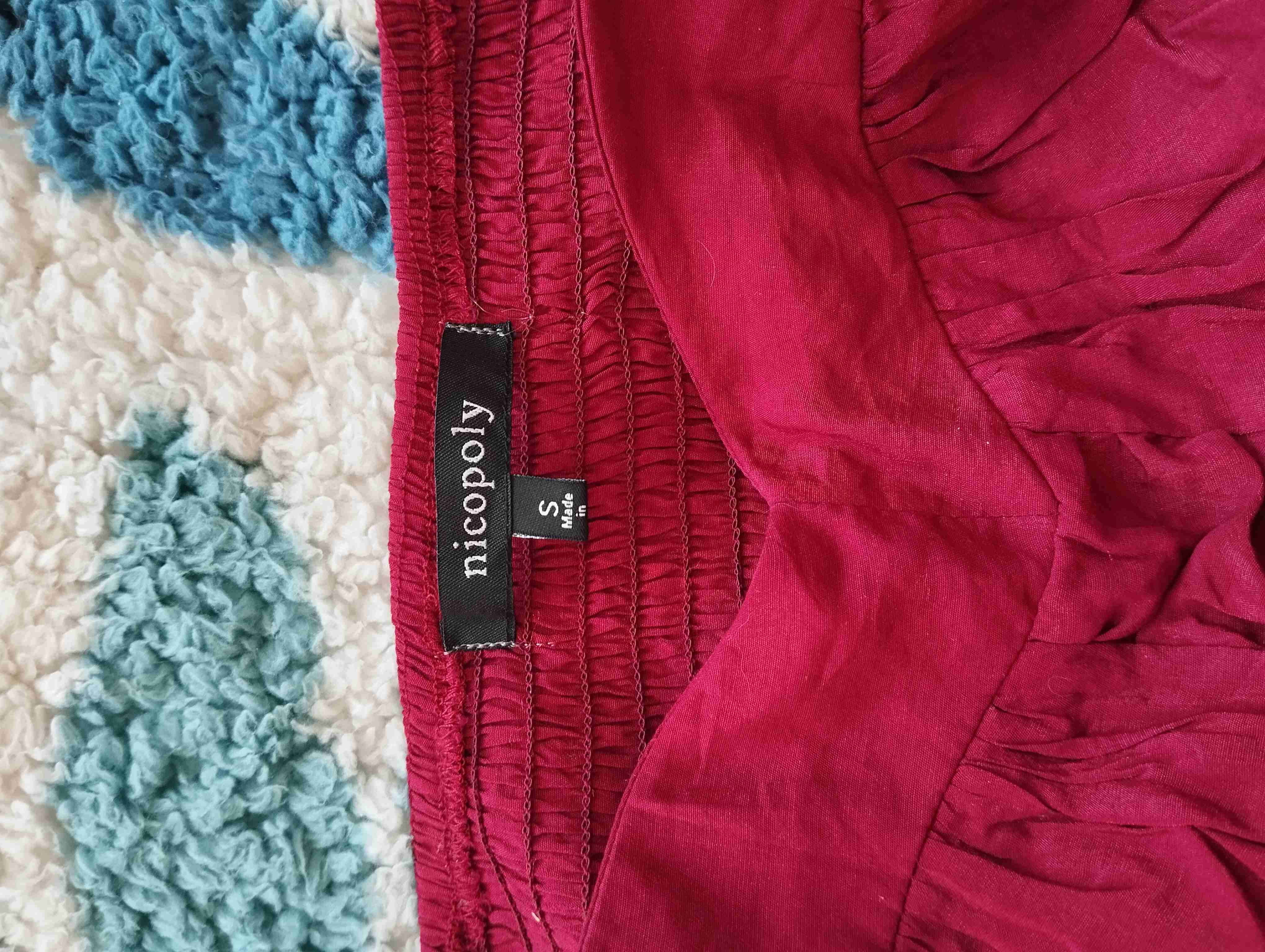 Vestido corto rojo strapless - 6