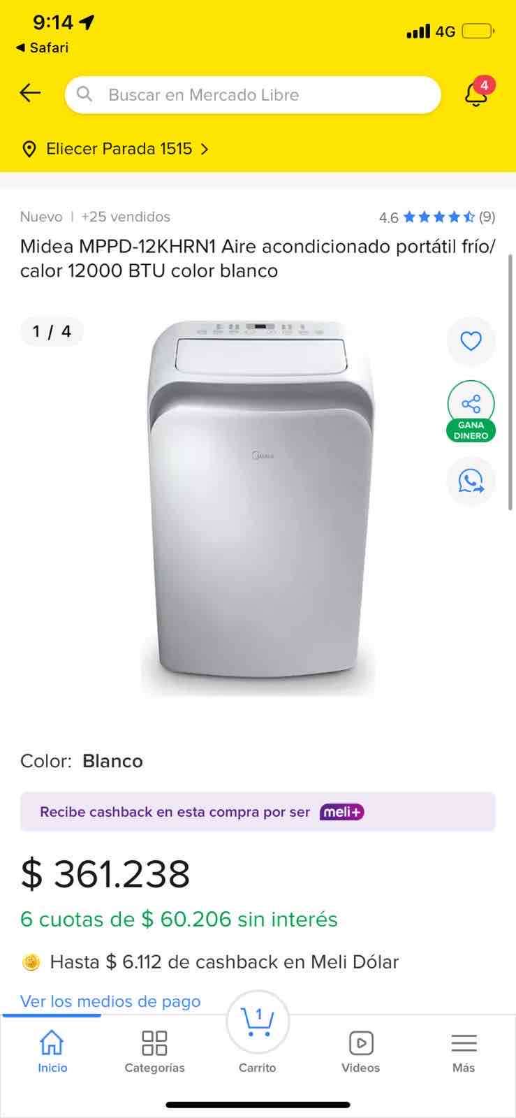 Aire acondicionado portátil 12000 BTU - miniatura 1