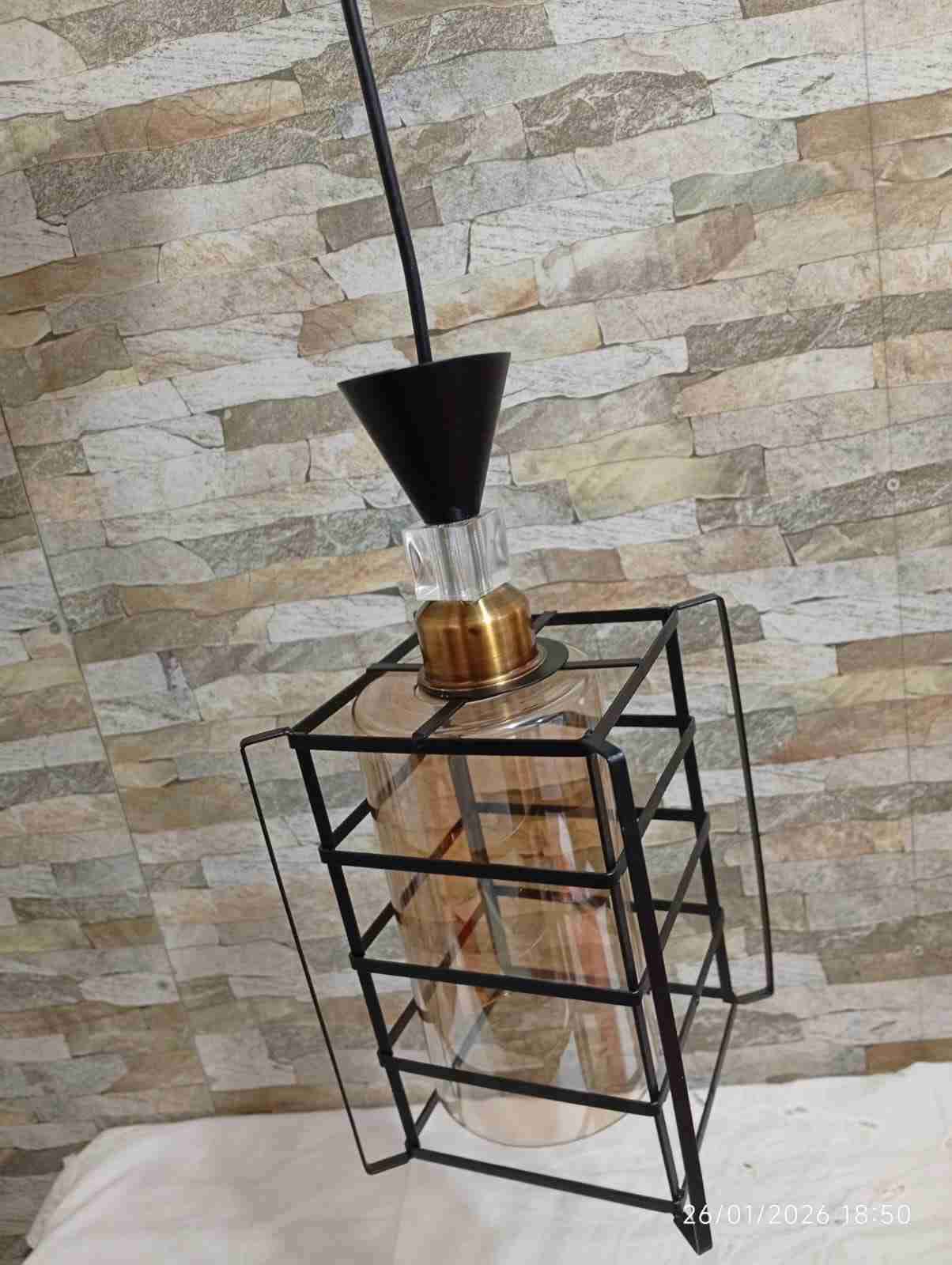 Lámpara colgante moderna negra - miniatura 1