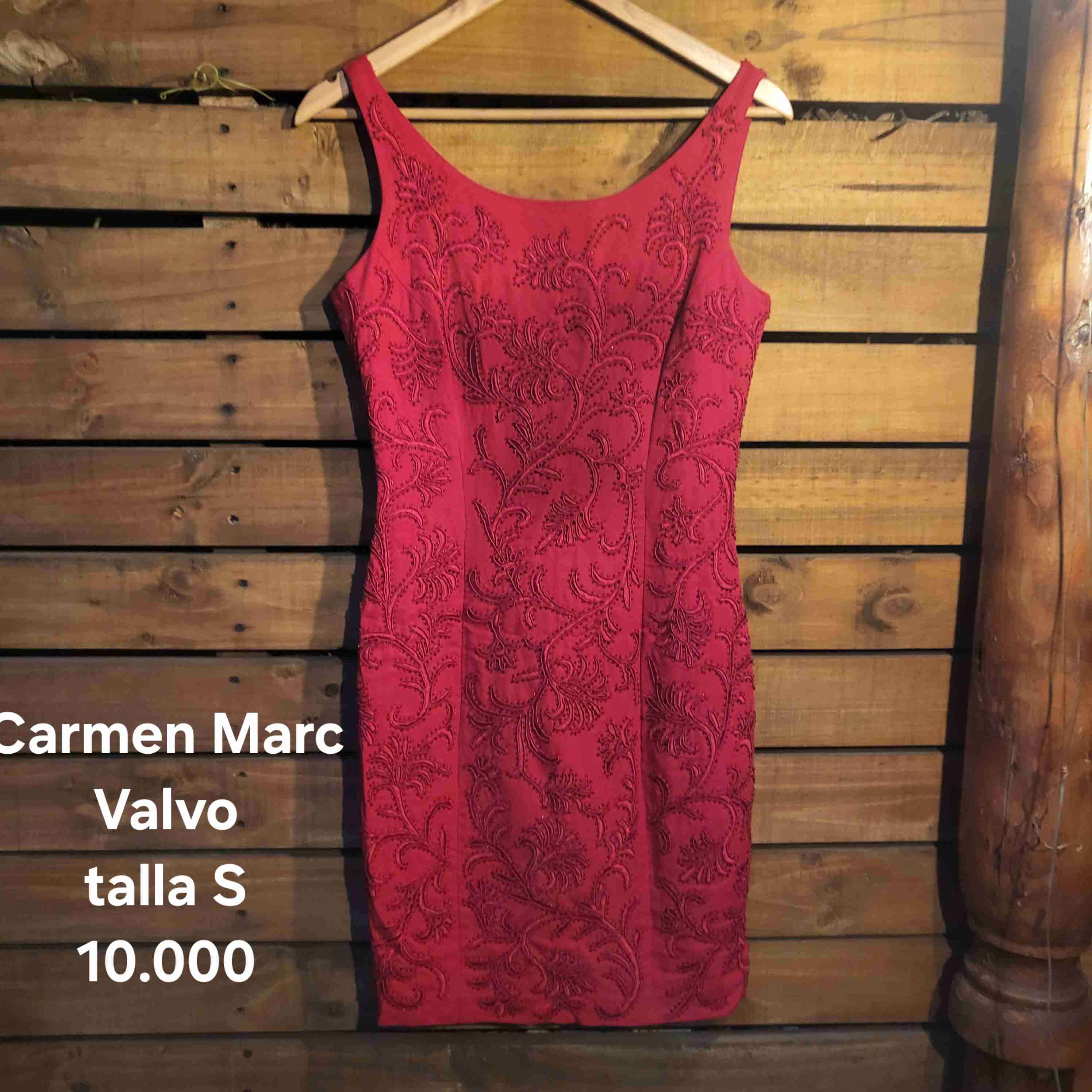Vestido rojo Carmen Marc Valvo - miniatura 1