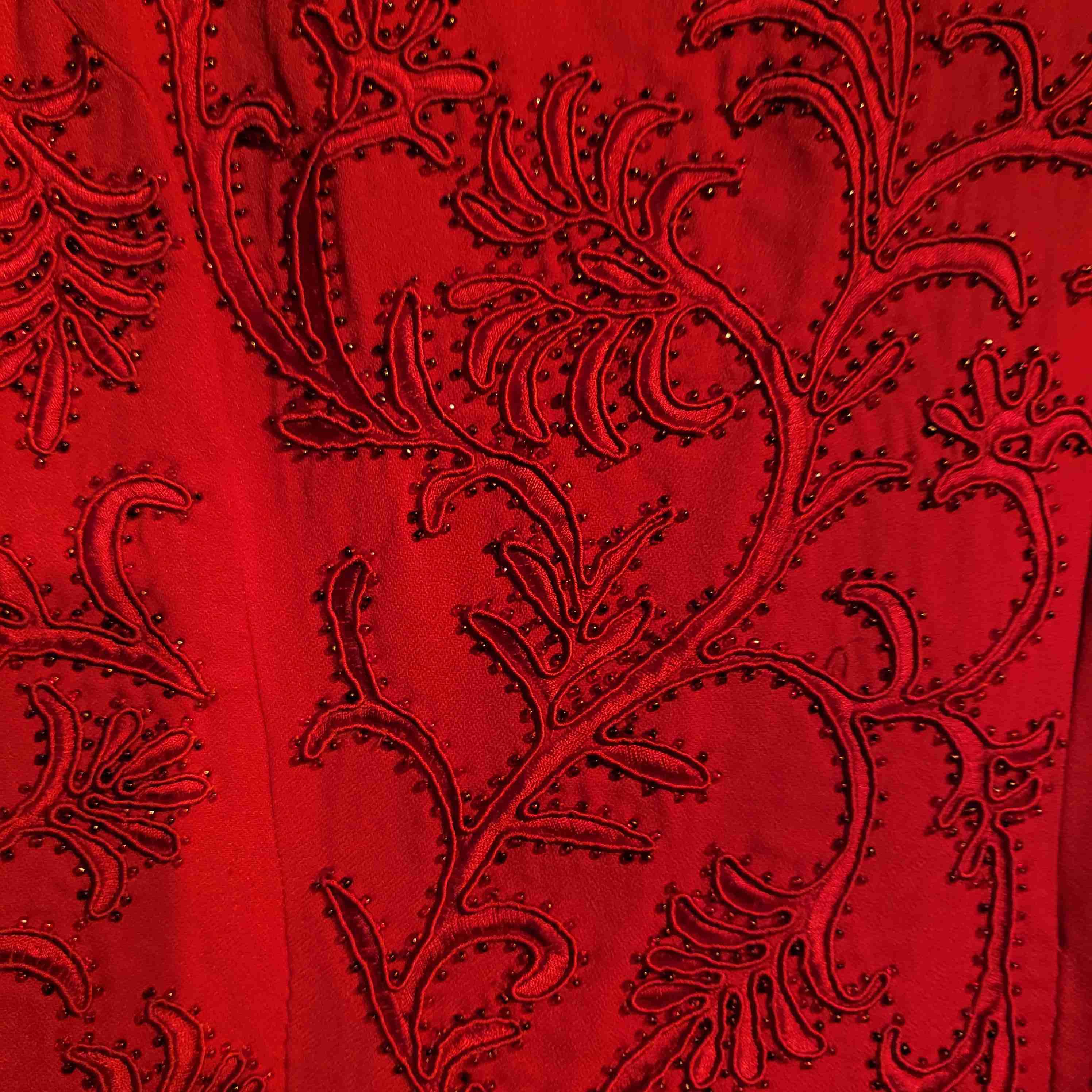 Vestido rojo Carmen Marc Valvo - miniatura 2