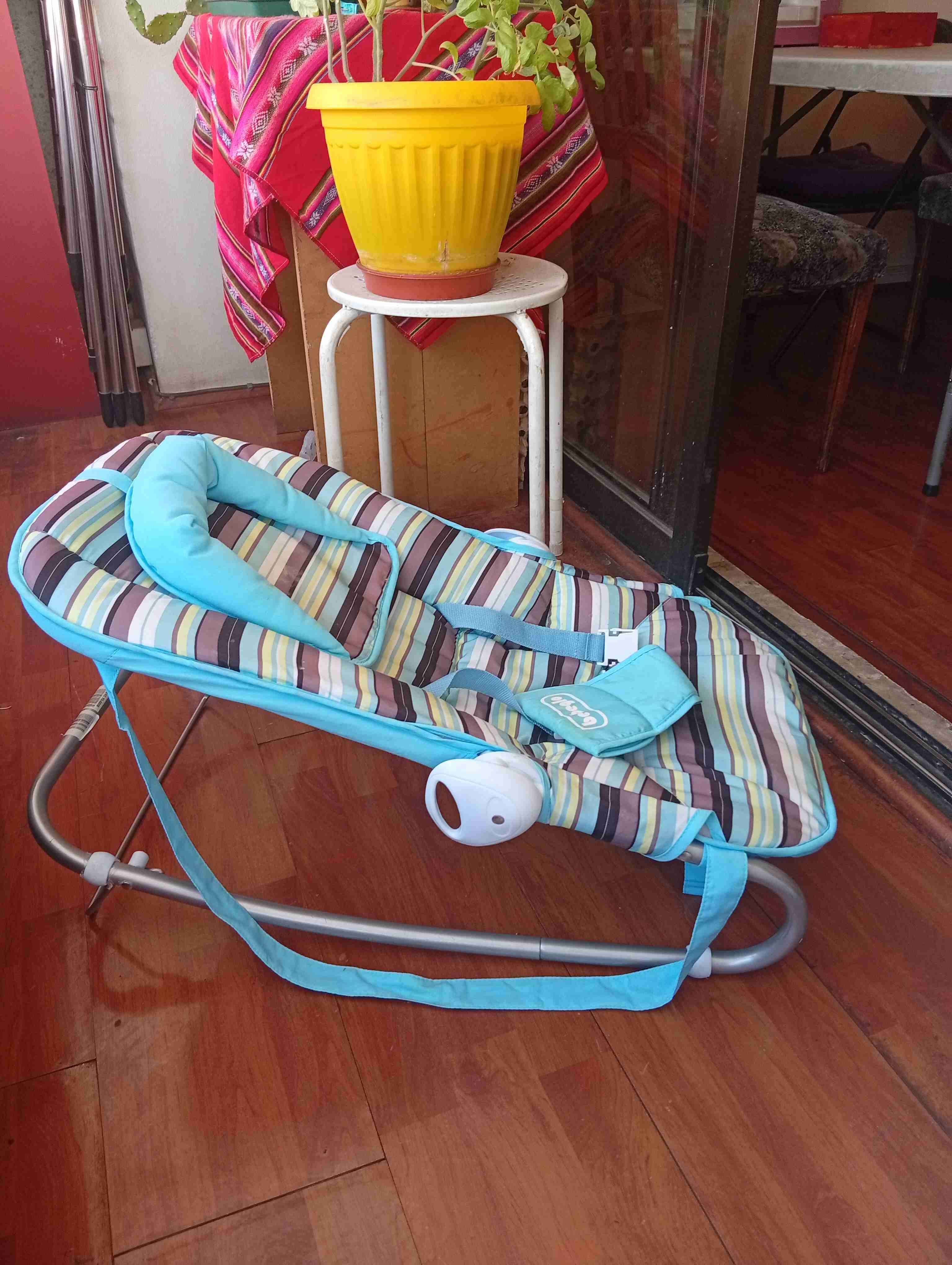 Silla mecedora para bebé azul - miniatura 2